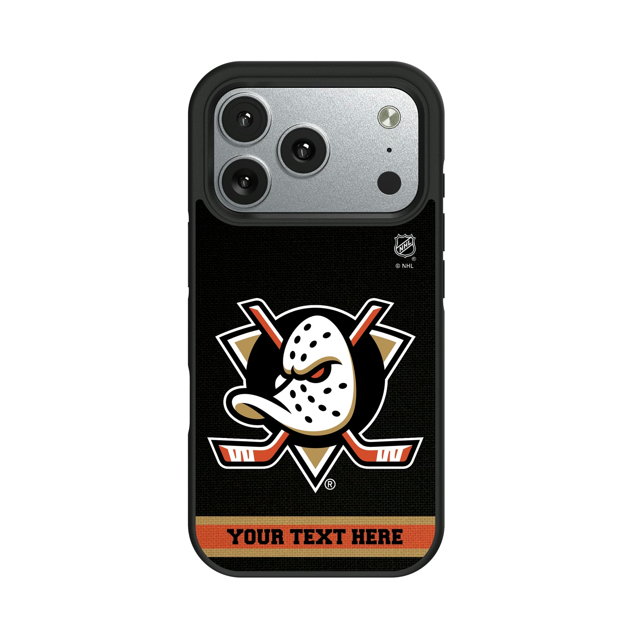 Anaheim Ducks Personalized Stripe iPhone Bump Phone Case for Apple iPhone#Device_iPhone 17 Pro