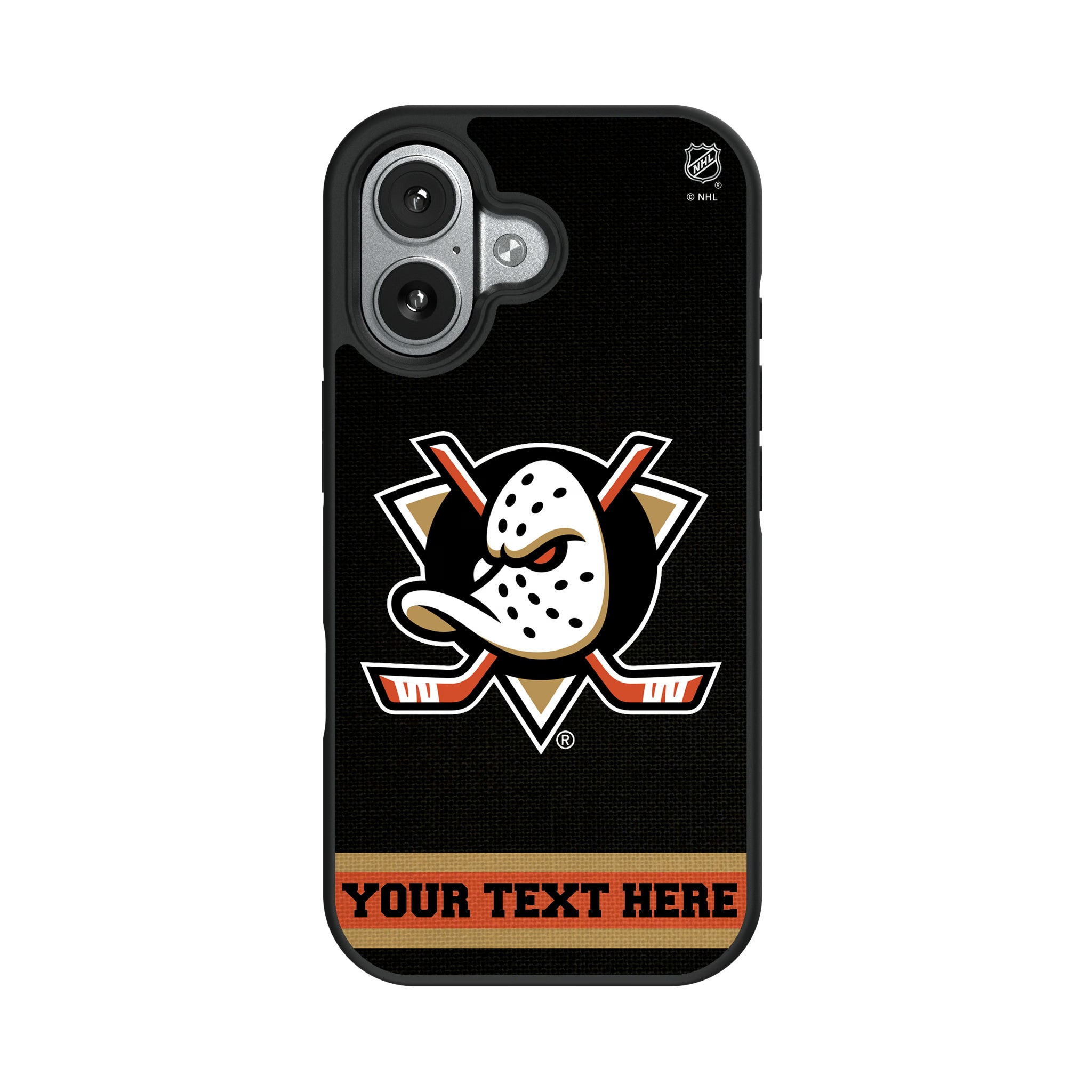Anaheim Ducks Personalized Stripe iPhone Bump Phone Case for Apple iPhone#Device_iPhone 17