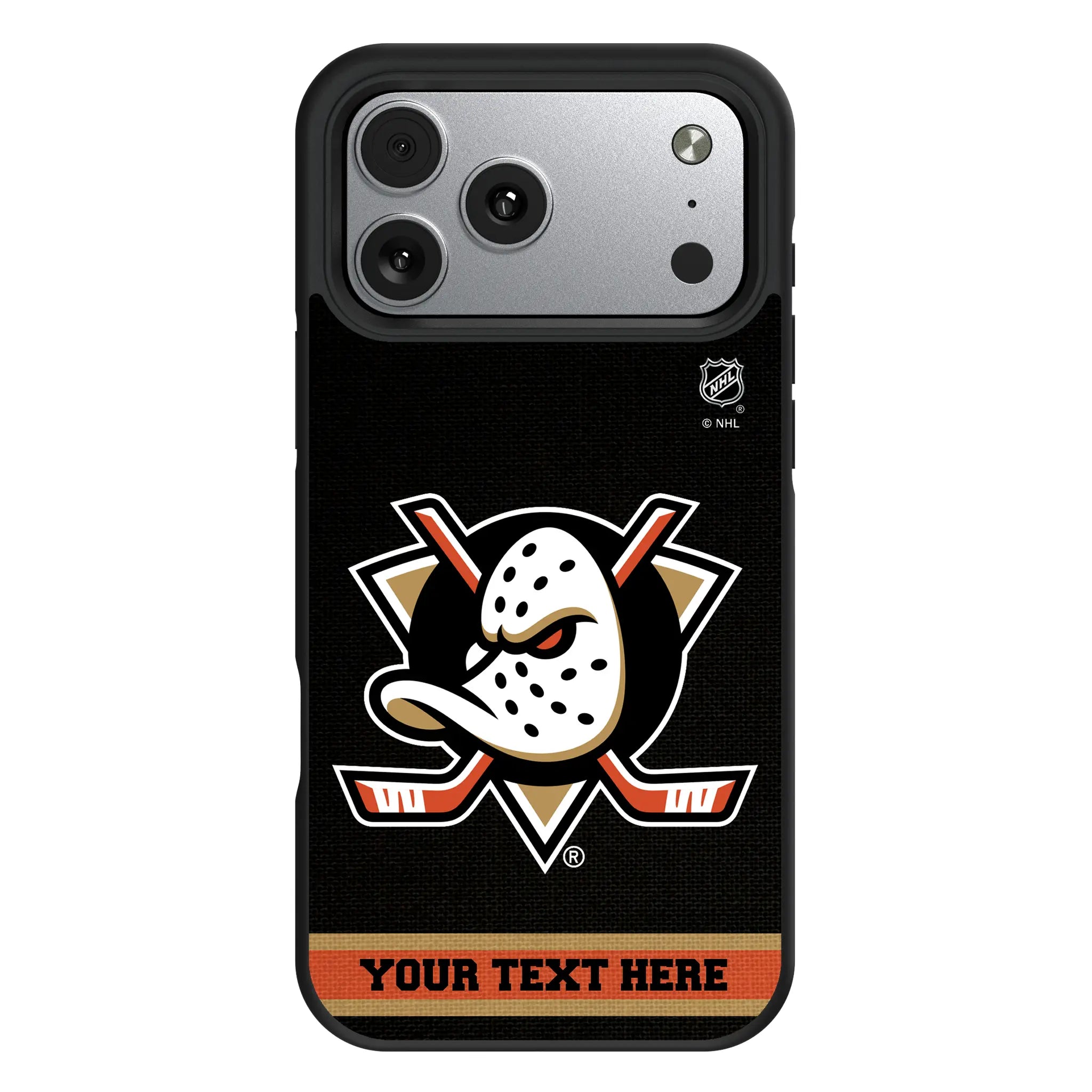 Anaheim Ducks Personalized Stripe iPhone Bump Phone Case for Apple iPhone#Device_iPhone 17 Pro Max
