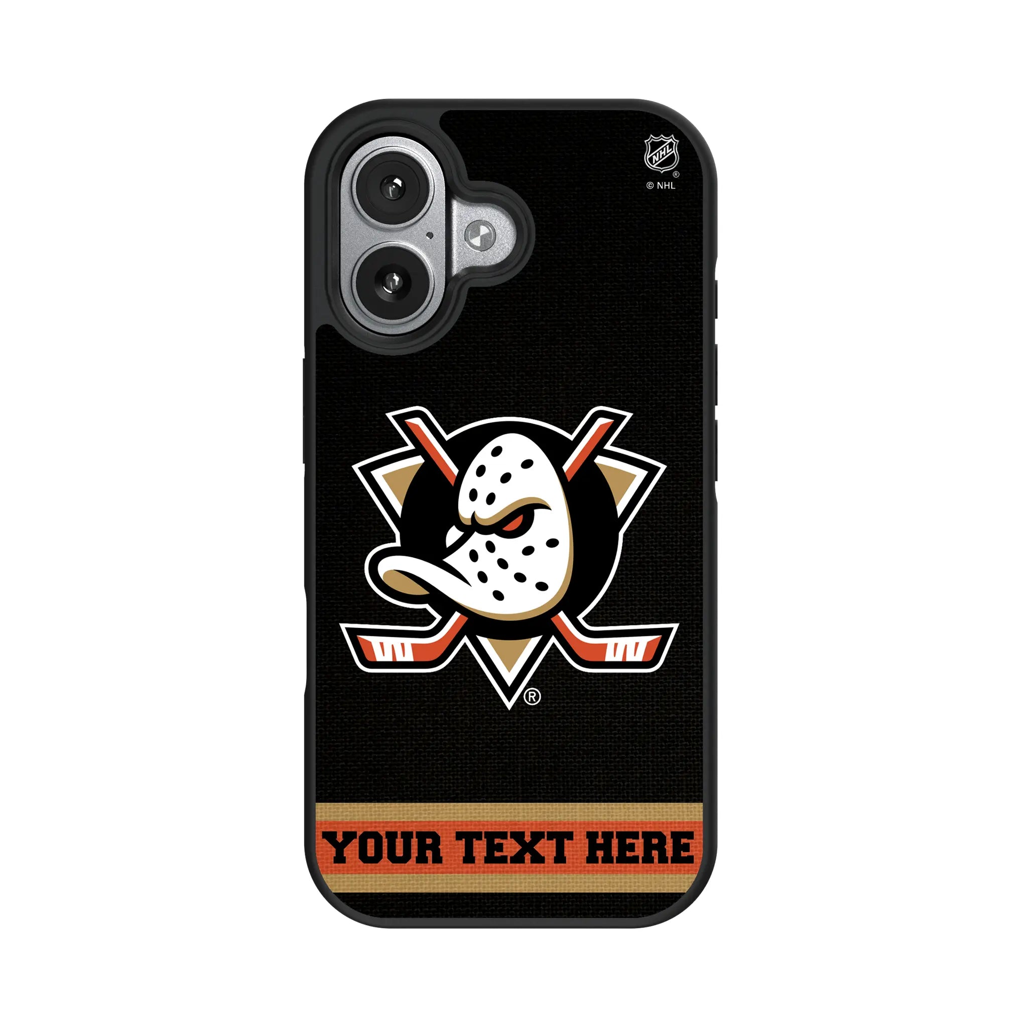 Anaheim Ducks Personalized Stripe iPhone Bump Phone Case for Apple iPhone#Device_iPhone 17