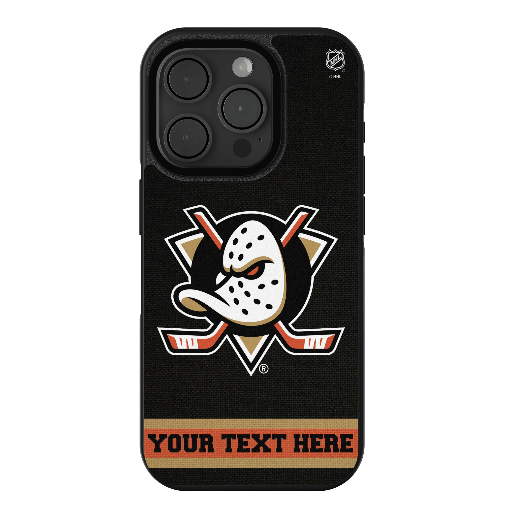 Anaheim Ducks Personalized Stripe iPhone Bump Phone Case for Apple iPhone