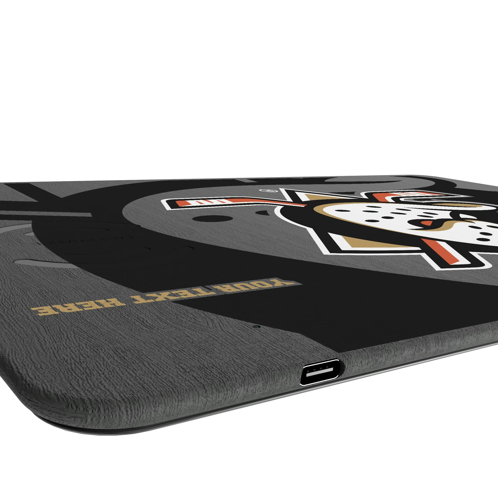 Anaheim Ducks Personalized Tilt 15-Watt Wireless Charger and Mouse Pad