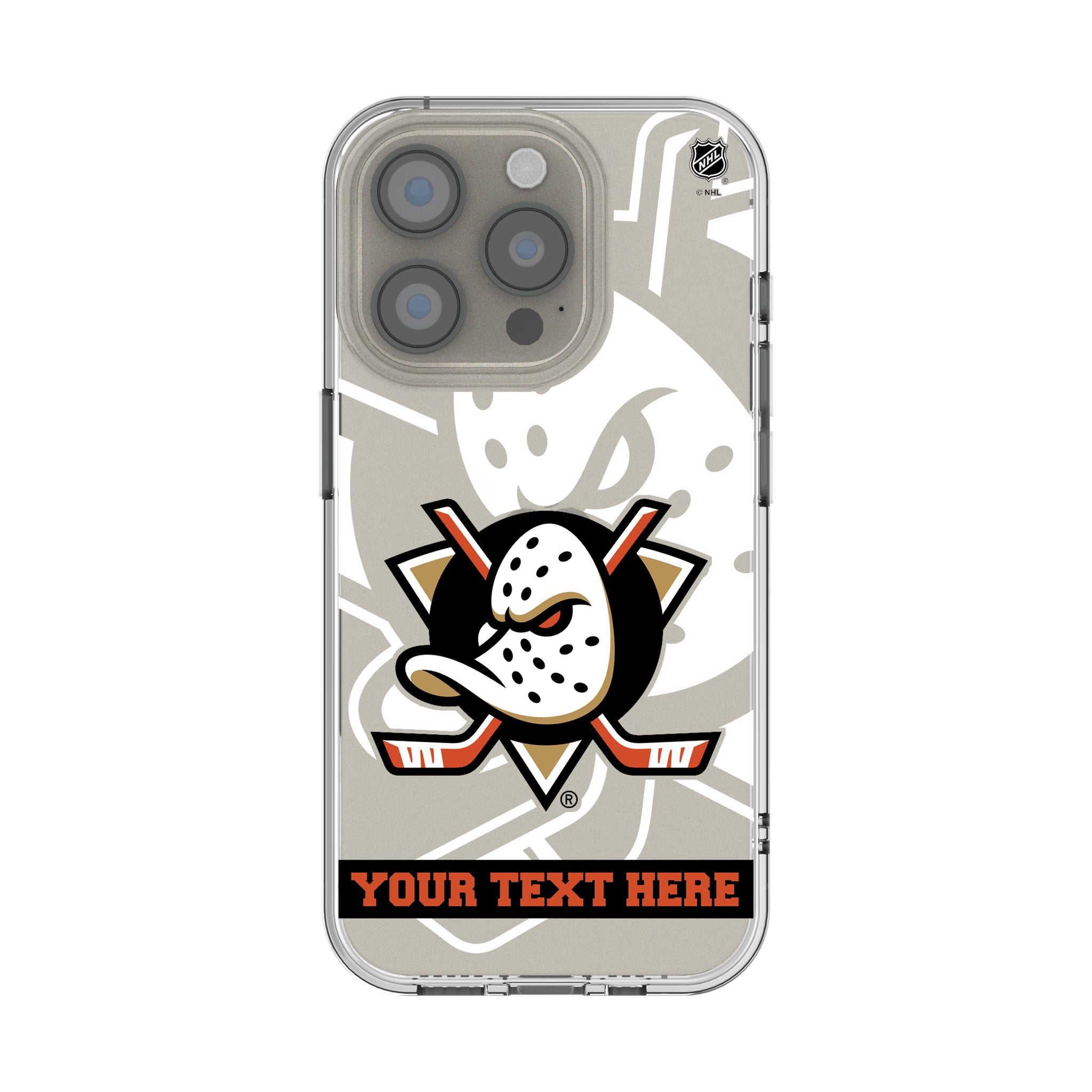 Anaheim Ducks Personalized Tilt iPhone Clear Phone Case for Apple iPhone