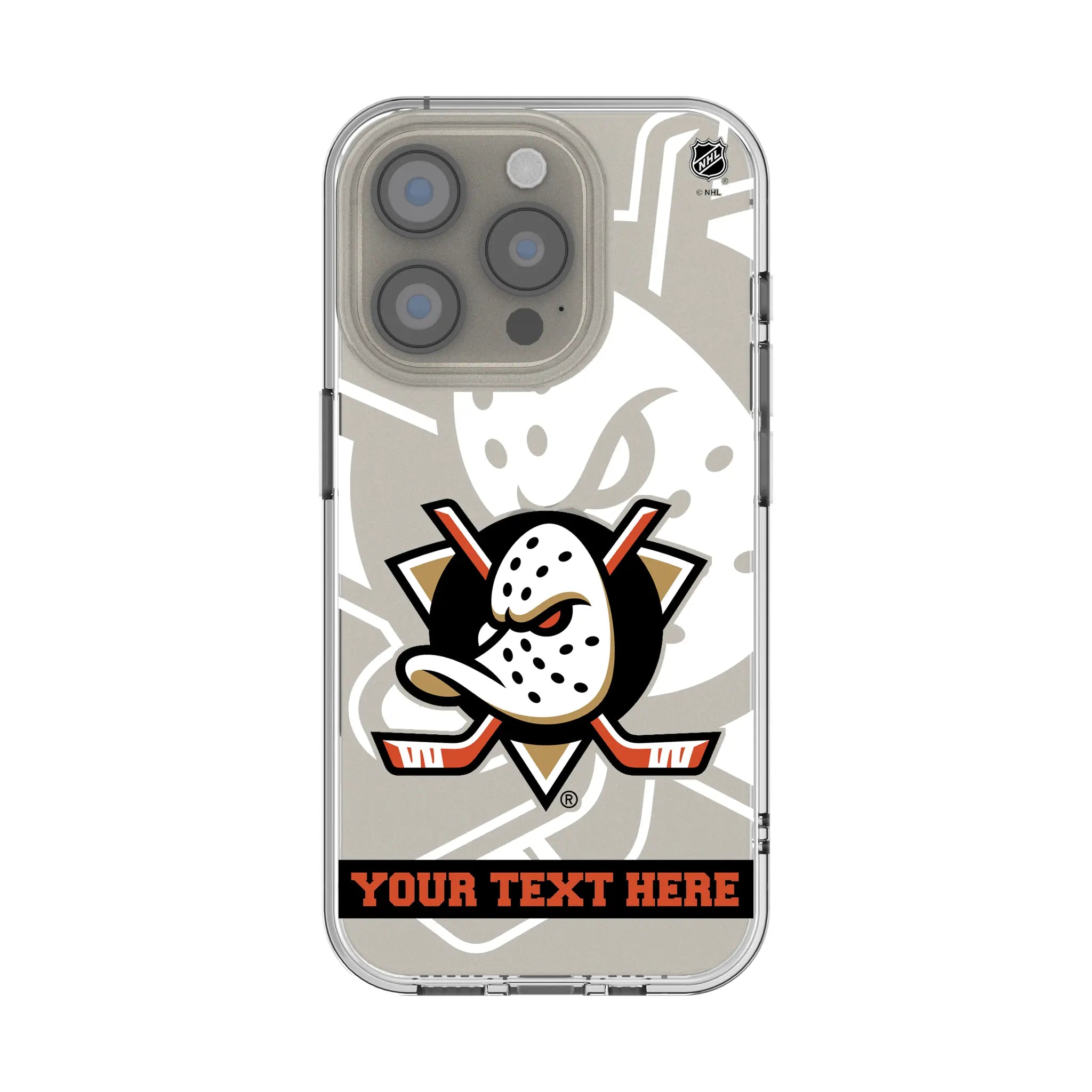 Anaheim Ducks Personalized Tilt iPhone Clear Phone Case for Apple iPhone