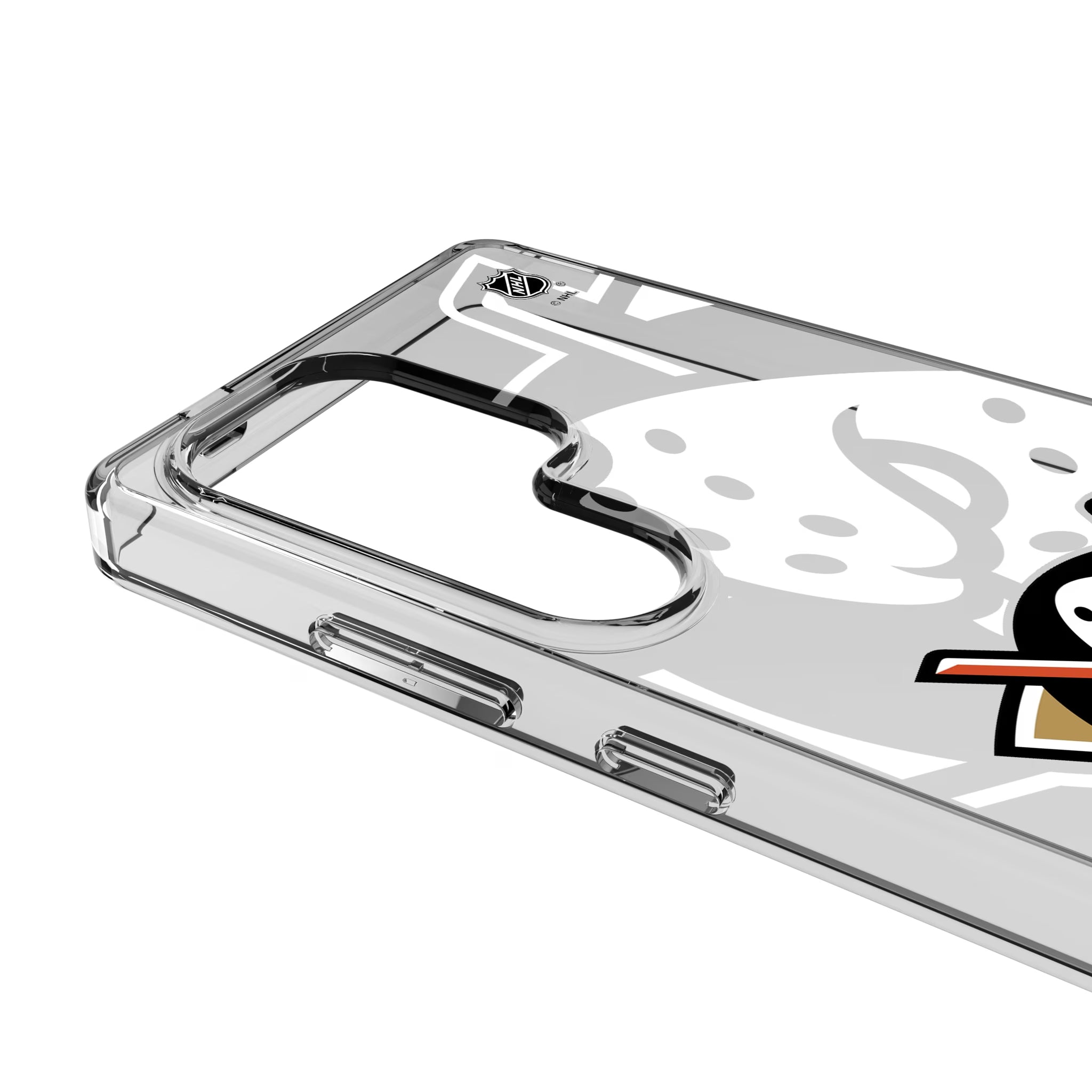 Anaheim Ducks Personalized Tilt Galaxy Clear Phone Case for Samsung Galaxy - Detail