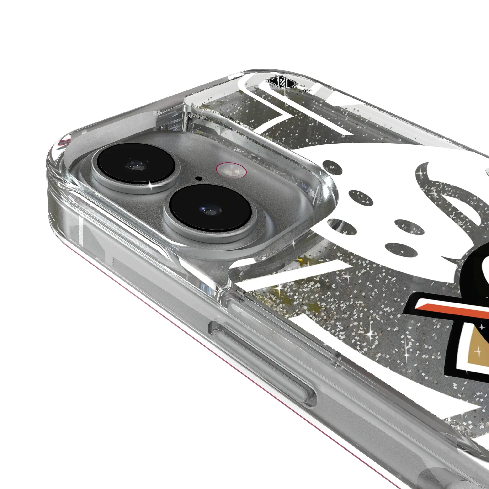 Anaheim Ducks Personalized Tilt iPhone Glitter Phone Case for Apple iPhone - Detail