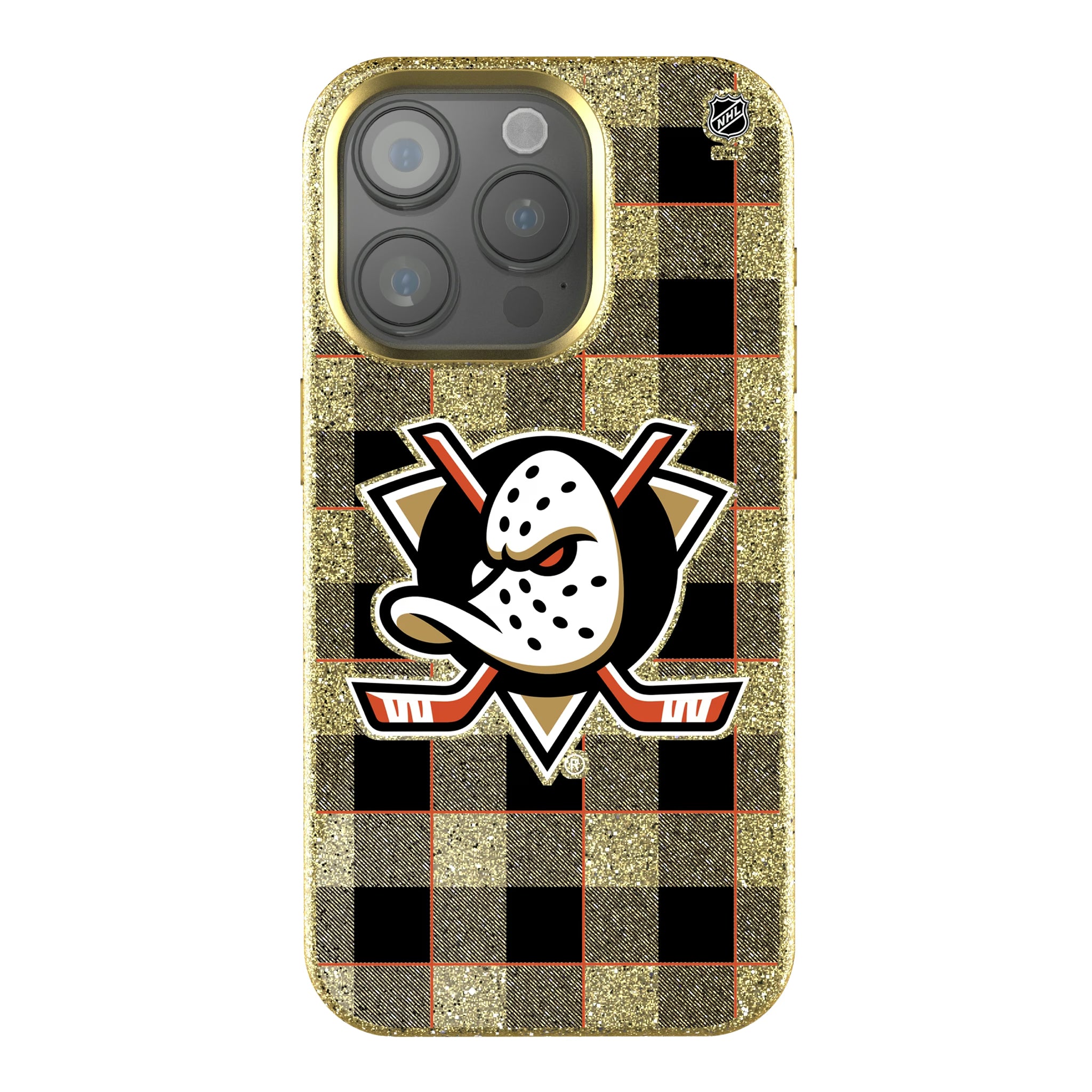 Anaheim Ducks Plaid iPhone Bling Phone Case for Apple iPhone