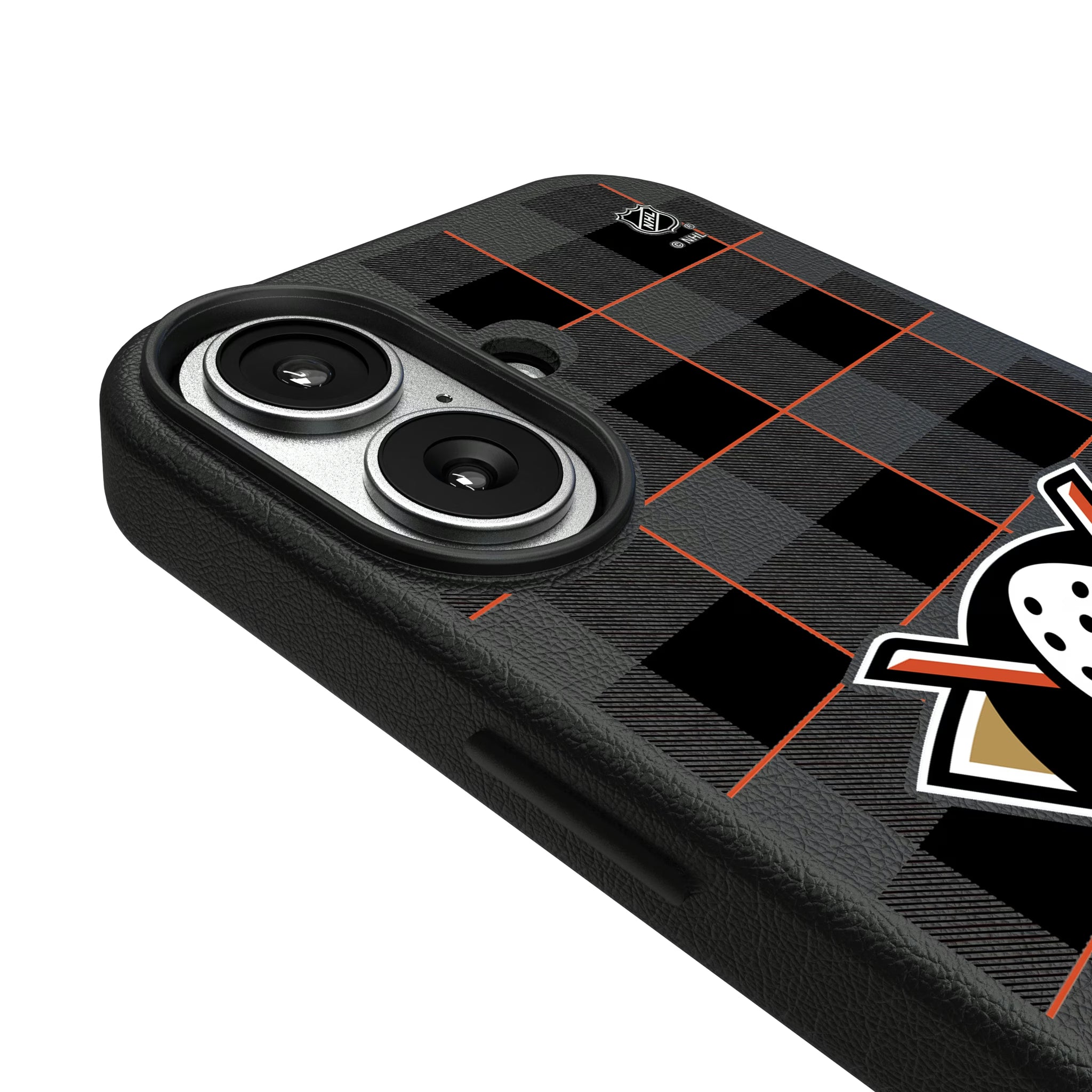 Anaheim Ducks Plaid iPhone MagSafe Compatible Phone Case for Apple iPhone - Detail#Device_iPhone 17