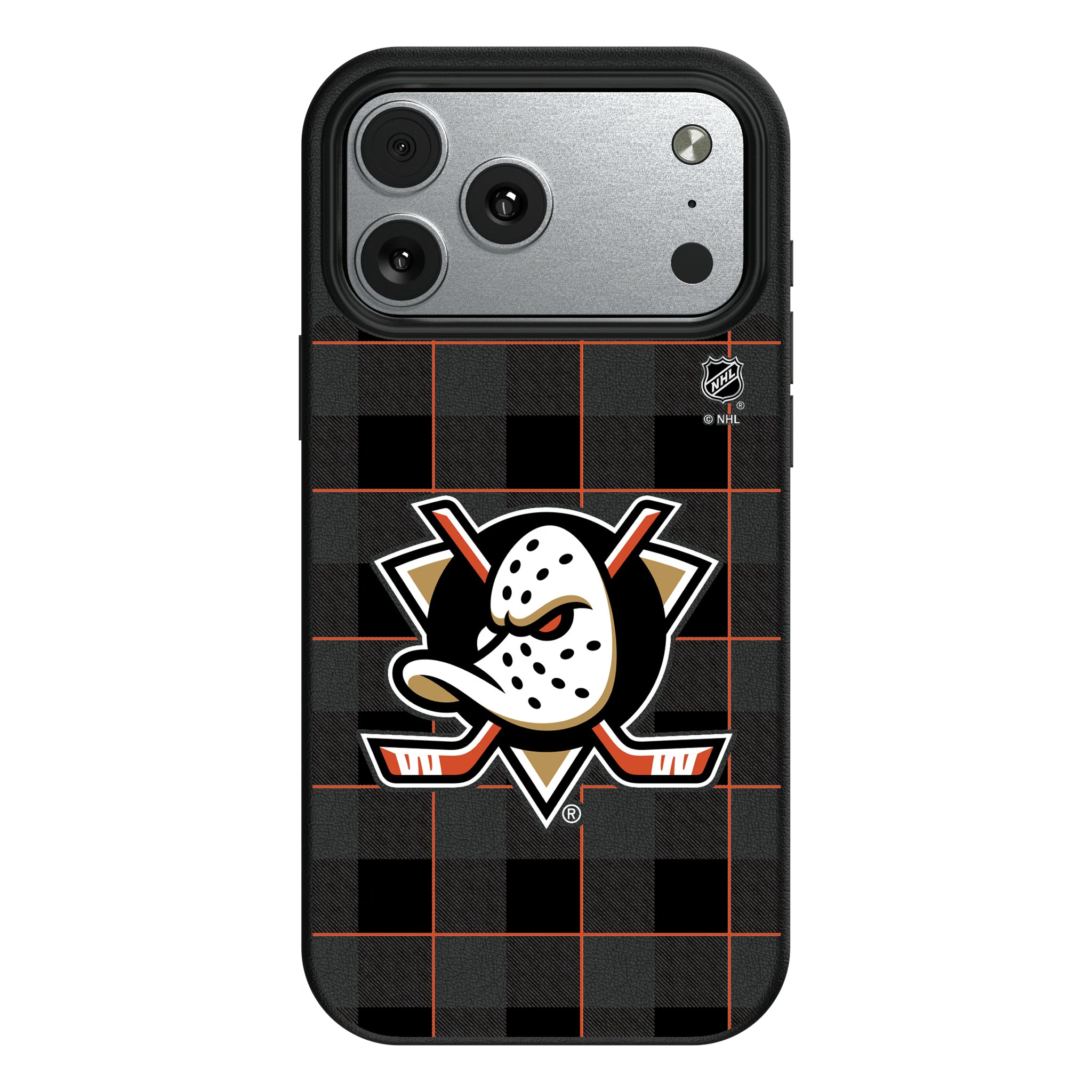 Anaheim Ducks Plaid iPhone MagSafe Compatible Phone Case for Apple iPhone#Device_iPhone 17 Pro Max
