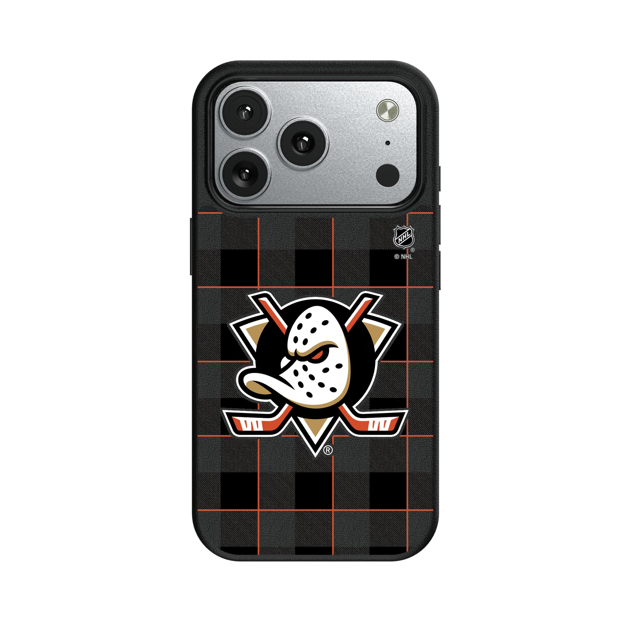 Anaheim Ducks Plaid iPhone MagSafe Compatible Phone Case for Apple iPhone#Device_iPhone 17 Pro