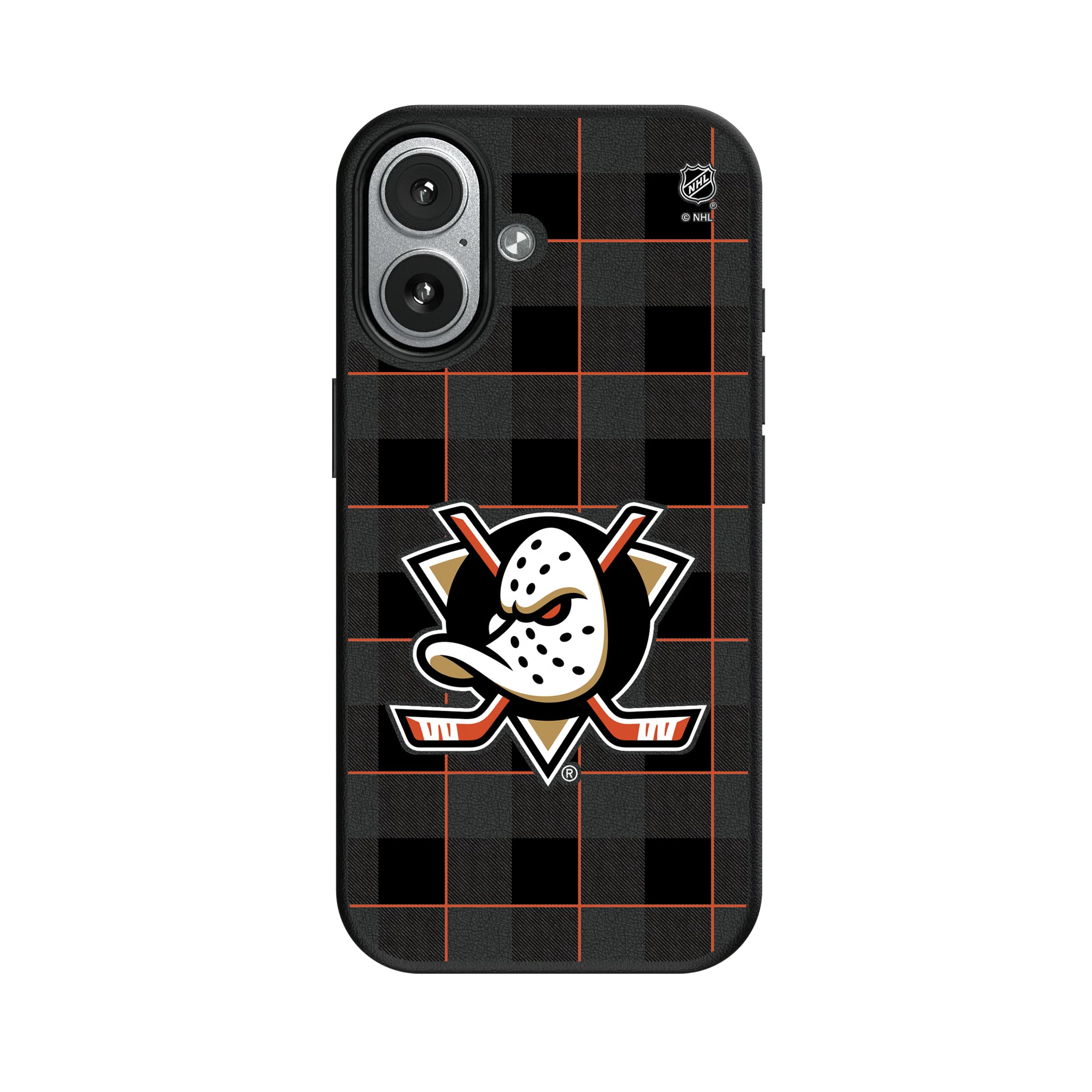 Anaheim Ducks Plaid iPhone MagSafe Compatible Phone Case for Apple iPhone#Device_iPhone 17
