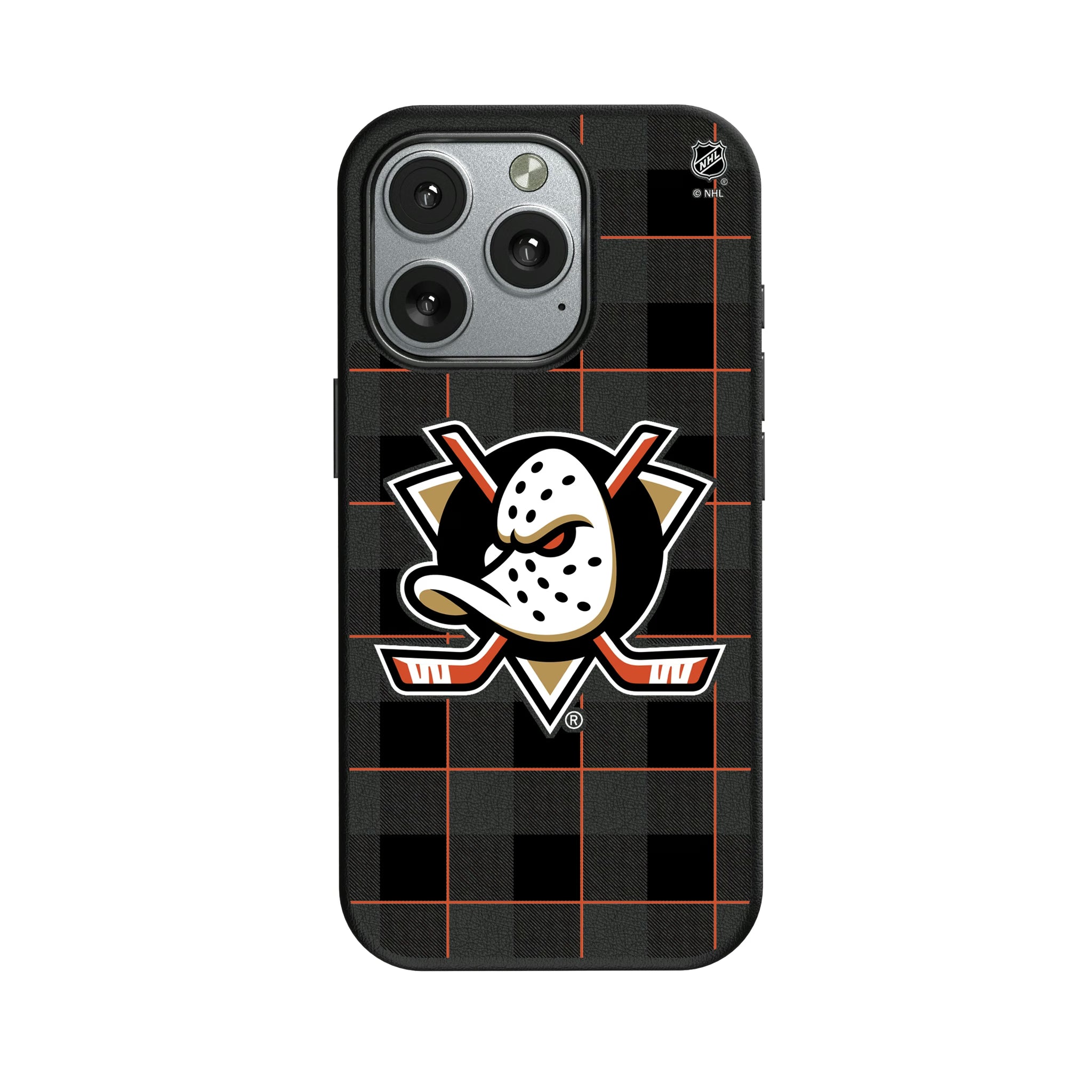 Anaheim Ducks Plaid iPhone MagSafe Compatible Phone Case for Apple iPhone