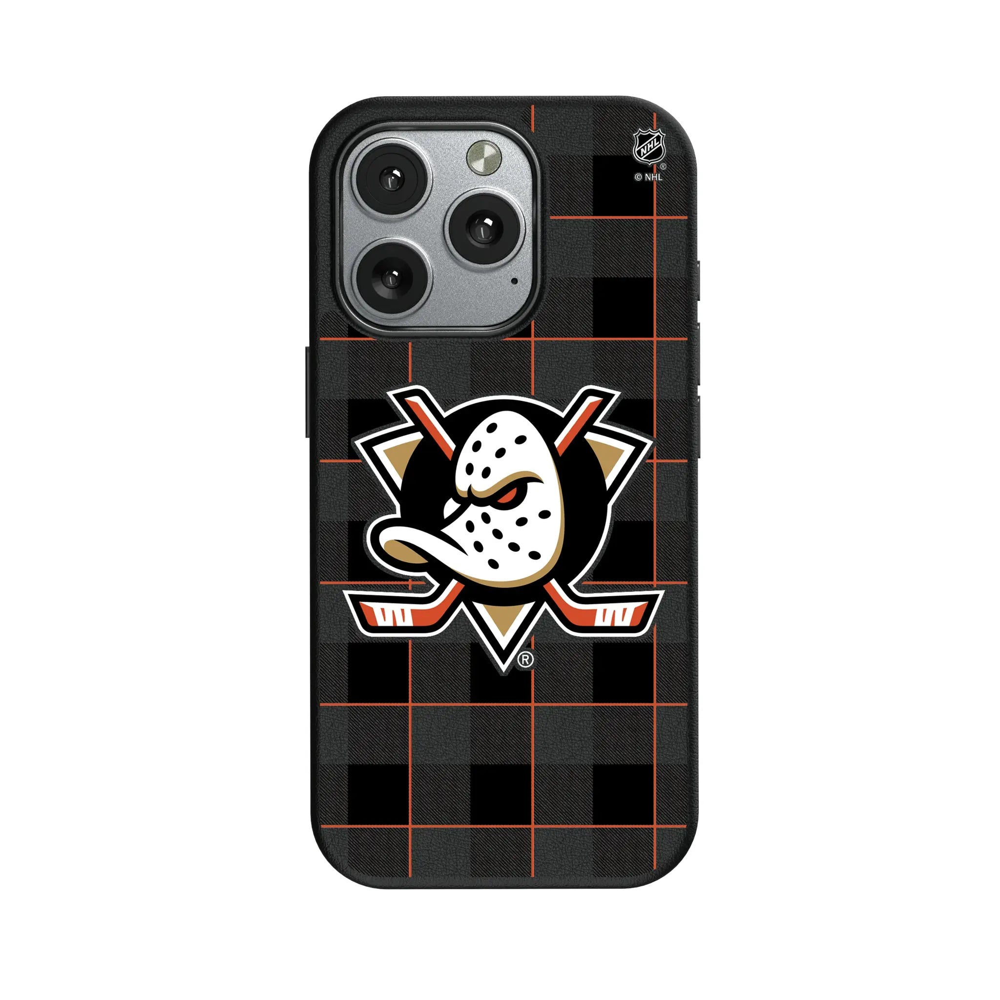 Anaheim Ducks Plaid iPhone MagSafe Compatible Phone Case for Apple iPhone