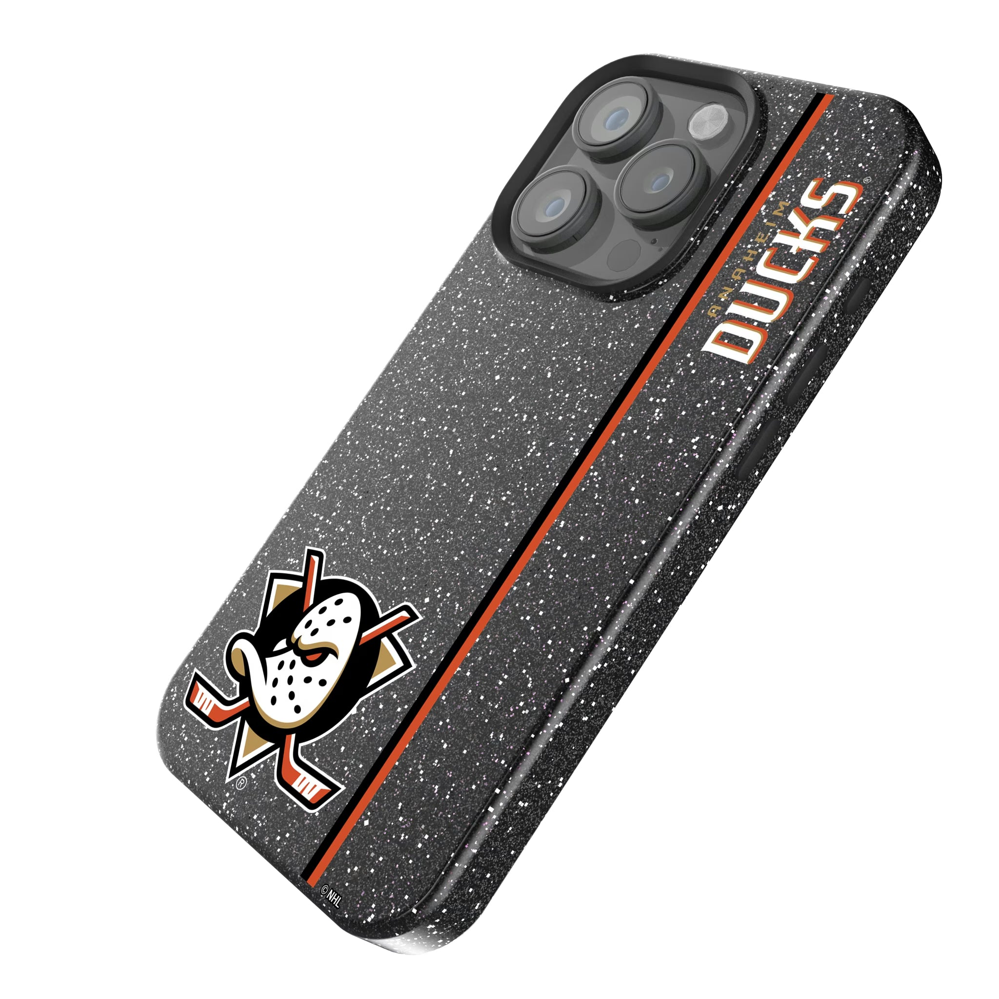 Anaheim Ducks Sidebar iPhone Bling Phone Case for Apple iPhone - Isometric View