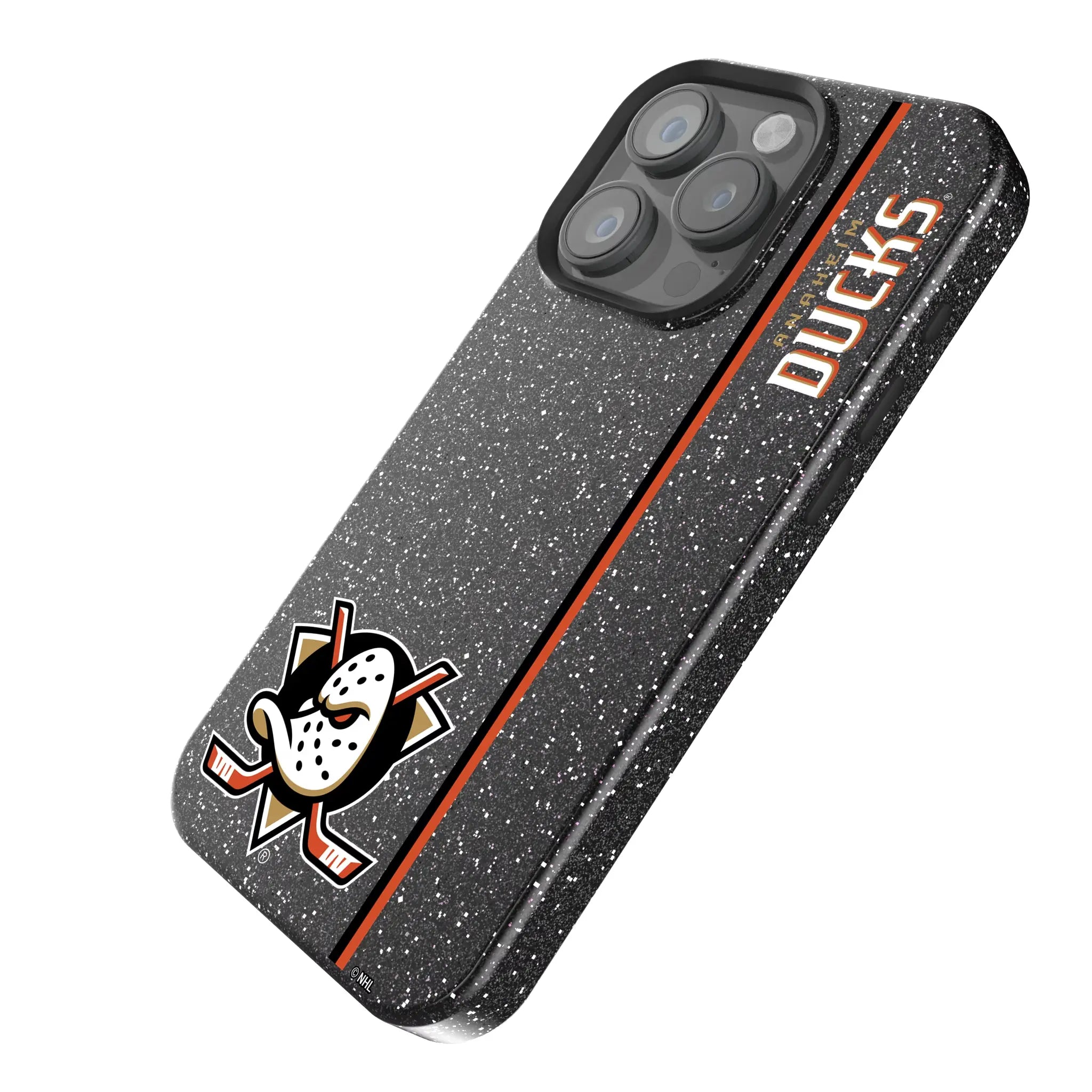 Anaheim Ducks Sidebar iPhone Bling Phone Case for Apple iPhone - Isometric View