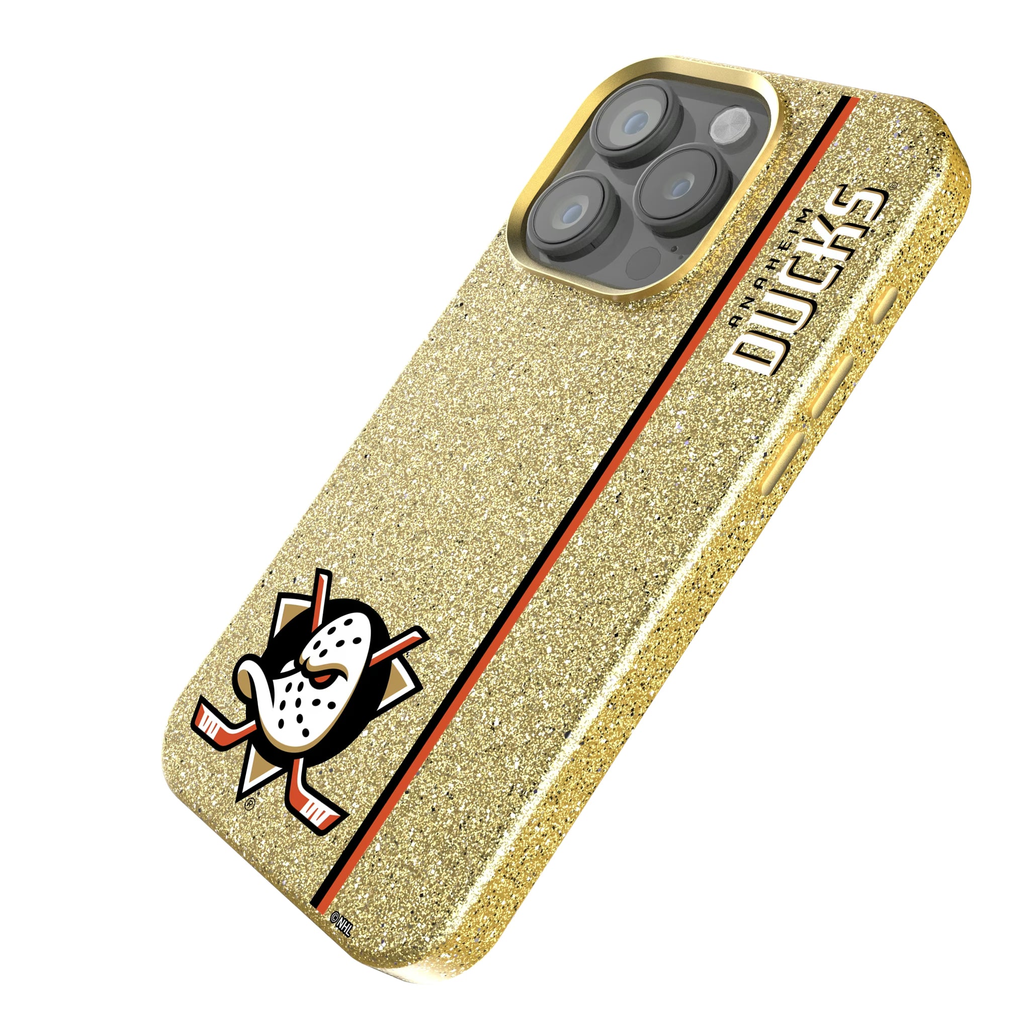 Anaheim Ducks Sidebar iPhone Bling Phone Case for Apple iPhone - Isometric View