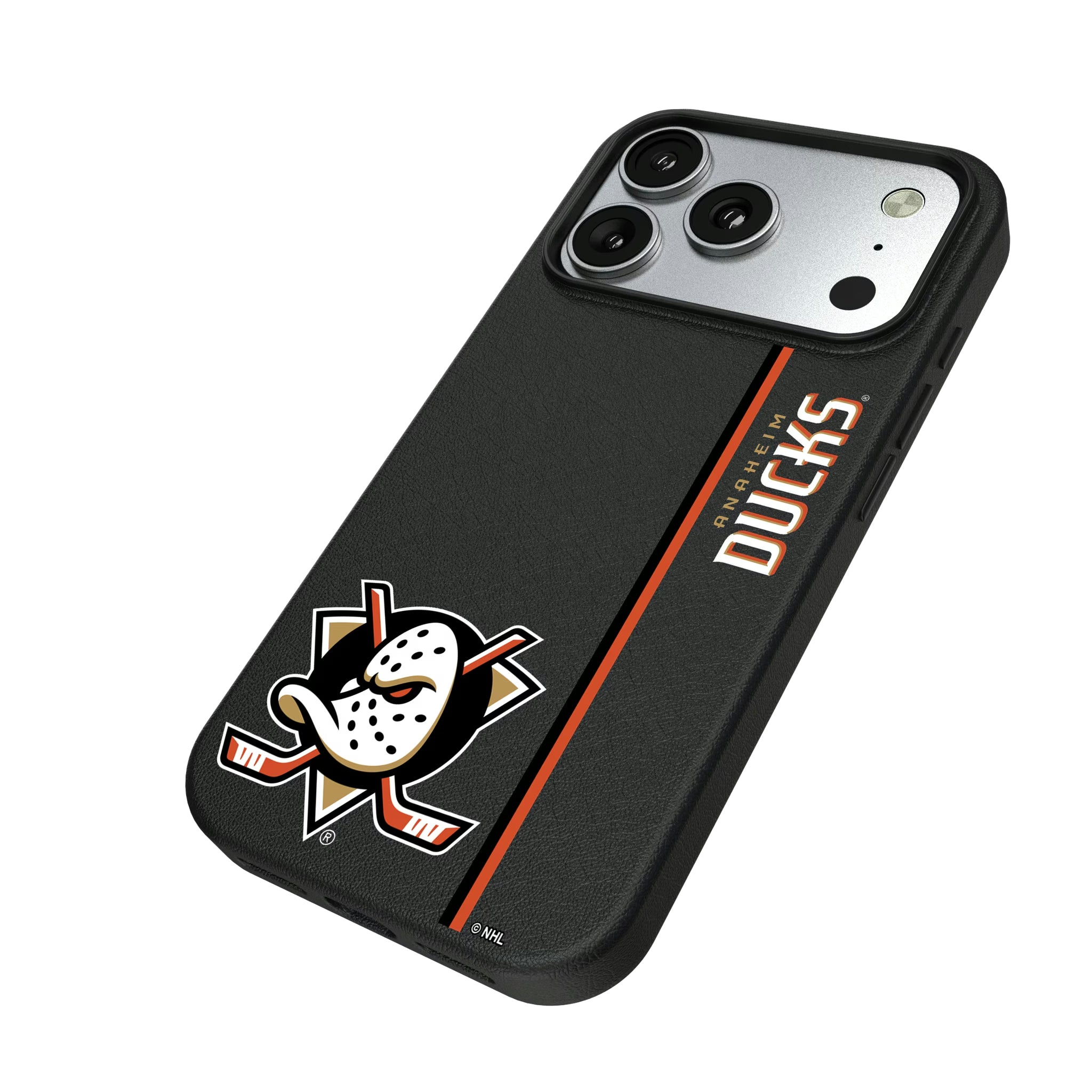 Anaheim Ducks Sidebar iPhone MagSafe Compatible Phone Case for Apple iPhone - Isometric View#Device_iPhone 17 Pro