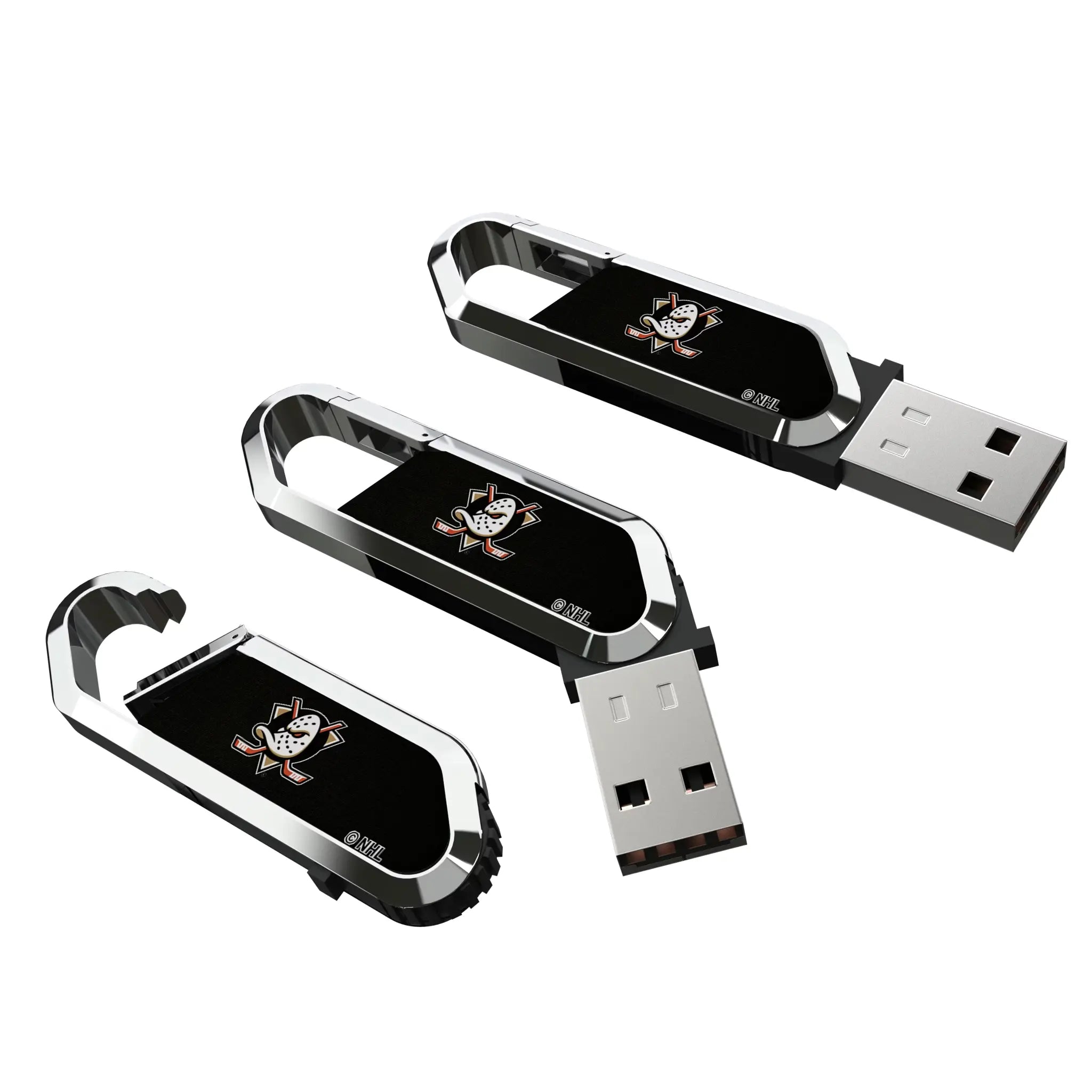 Anaheim Ducks Solid USB 64GB Clip Style Flash Drive