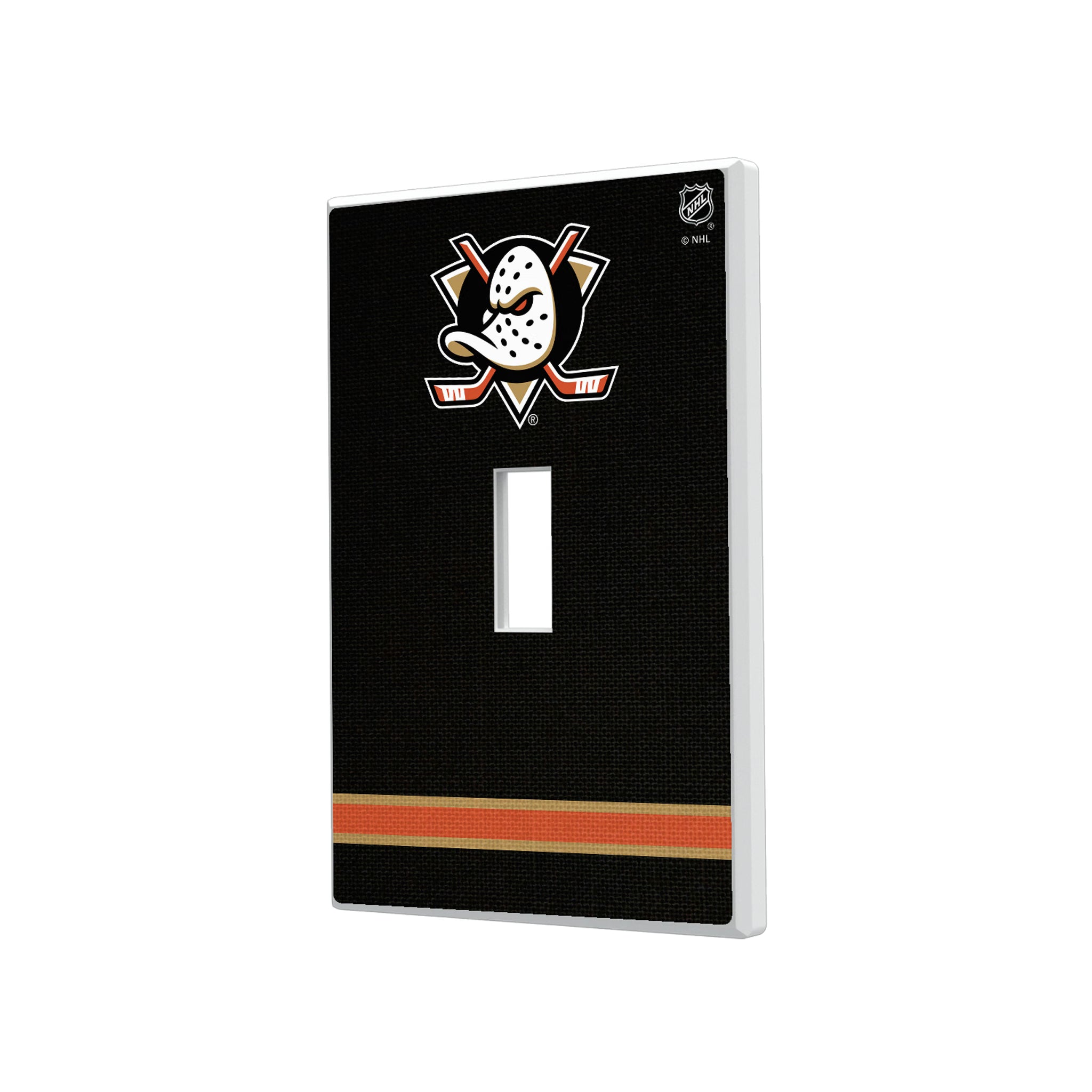 Anaheim Ducks Stripe Hidden-Screw Light Switch Plate#Style_Single Toggle
