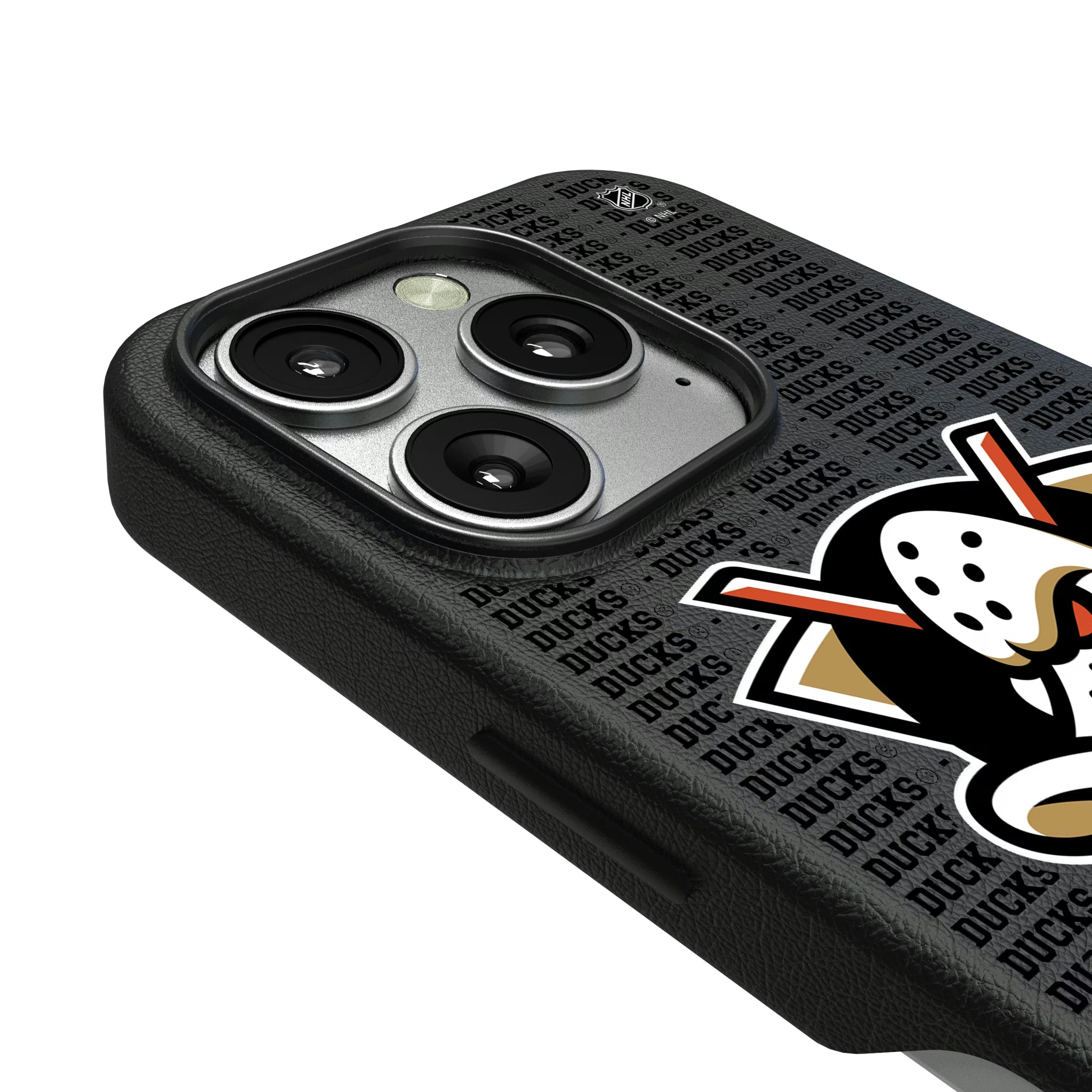 Anaheim Ducks Text Backdrop iPhone MagSafe Compatible Phone Case for Apple iPhone - Detail