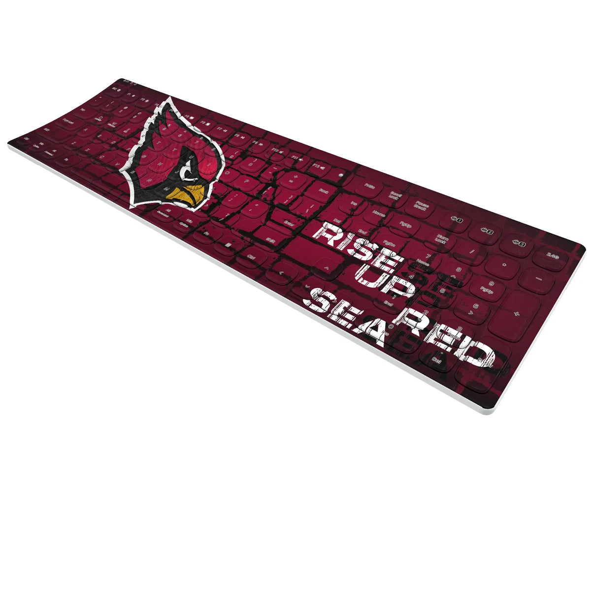 Arizona Cardinals Brick KKB605 Curved Wireless Keyboard - Isometric View