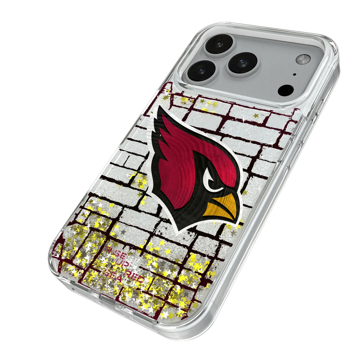 Arizona Cardinals Brick iPhone Glitter Phone Case for Apple iPhone - Isometric View#Device_iPhone 18 Pro