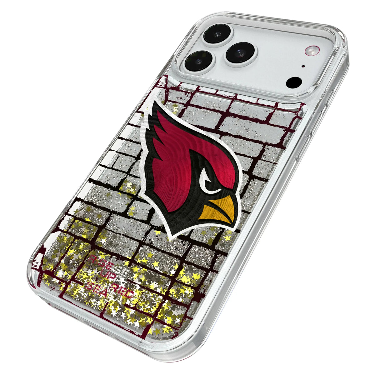 Arizona Cardinals Brick iPhone Glitter Phone Case for Apple iPhone - Isometric View#Device_iPhone 18 Pro Max