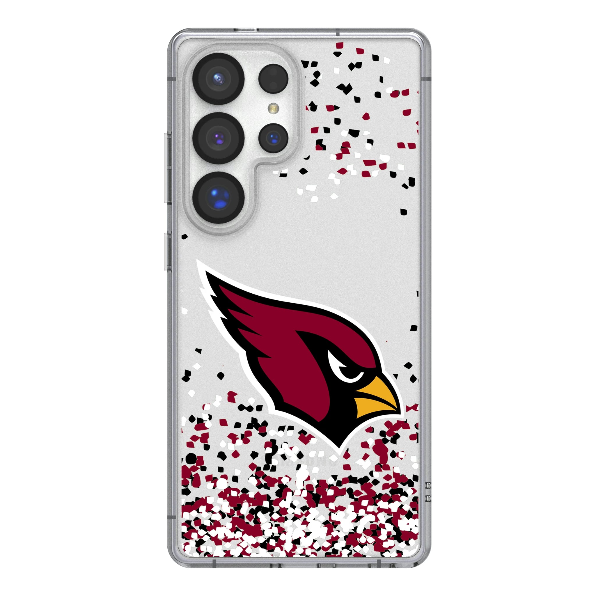 Arizona Cardinals Confetti Galaxy Clear Phone Case for Samsung Galaxy