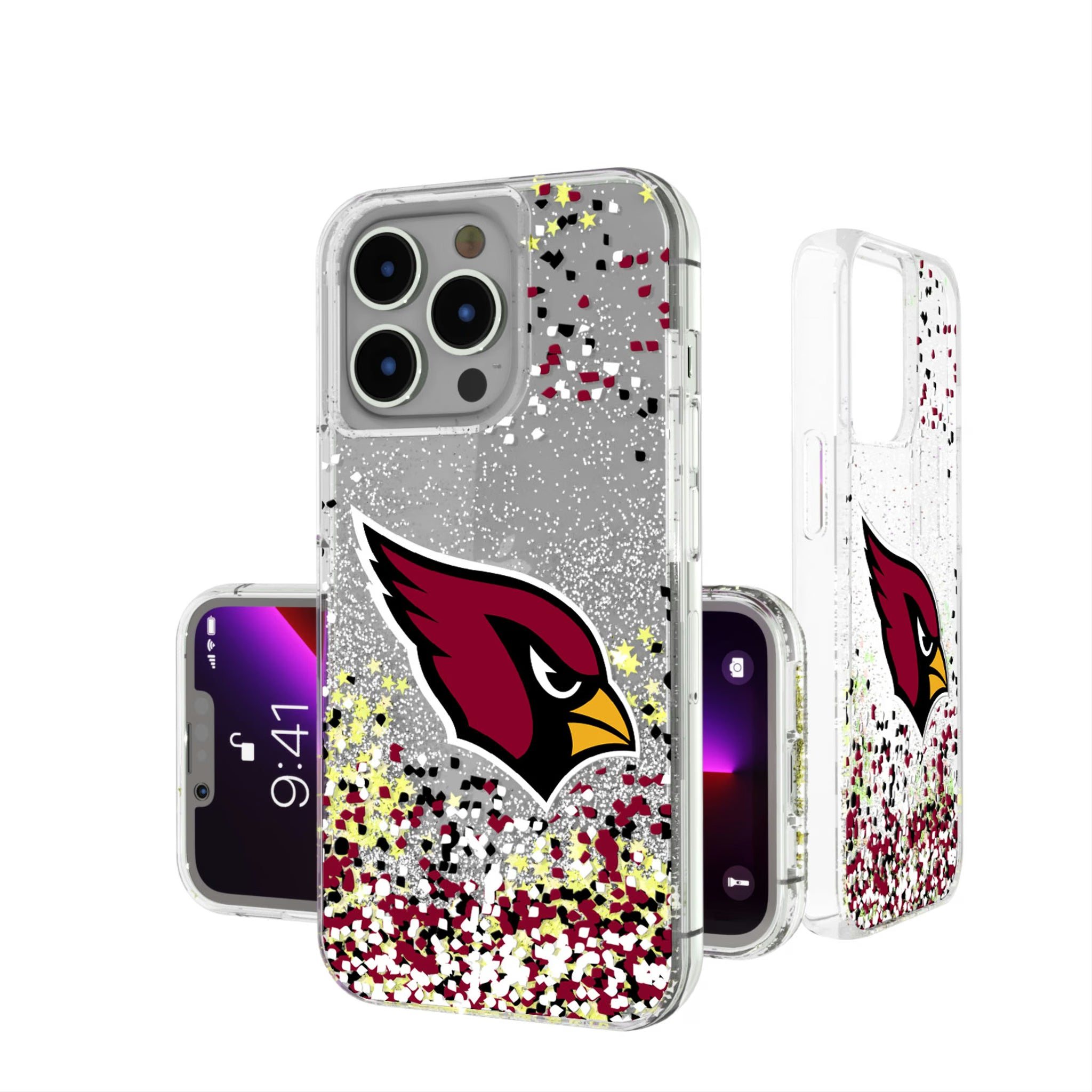 Arizona Cardinals Confetti iPhone Glitter Phone Case for Apple iPhone