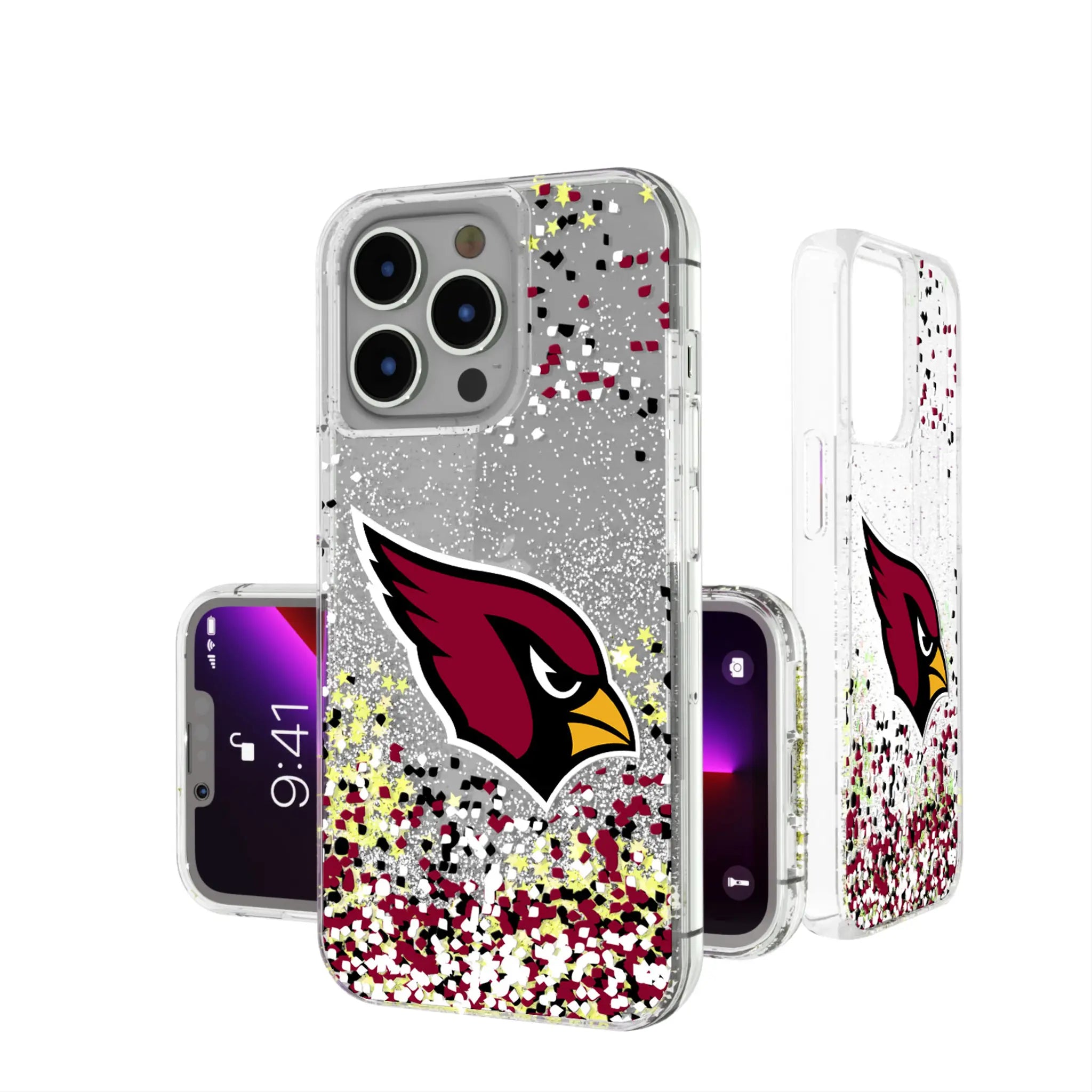 Arizona Cardinals Confetti iPhone Glitter Phone Case for Apple iPhone