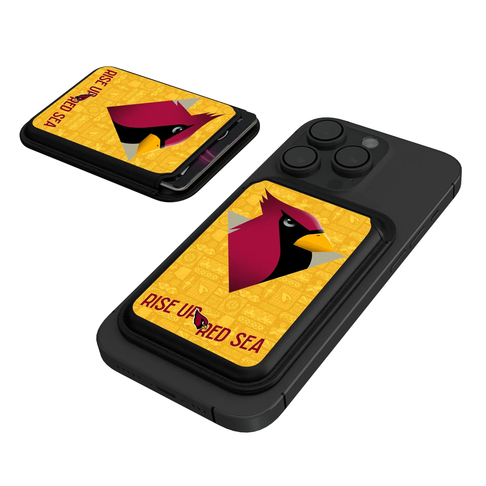 Arizona Cardinals Deco Black Magnetic Credit Card Wallet