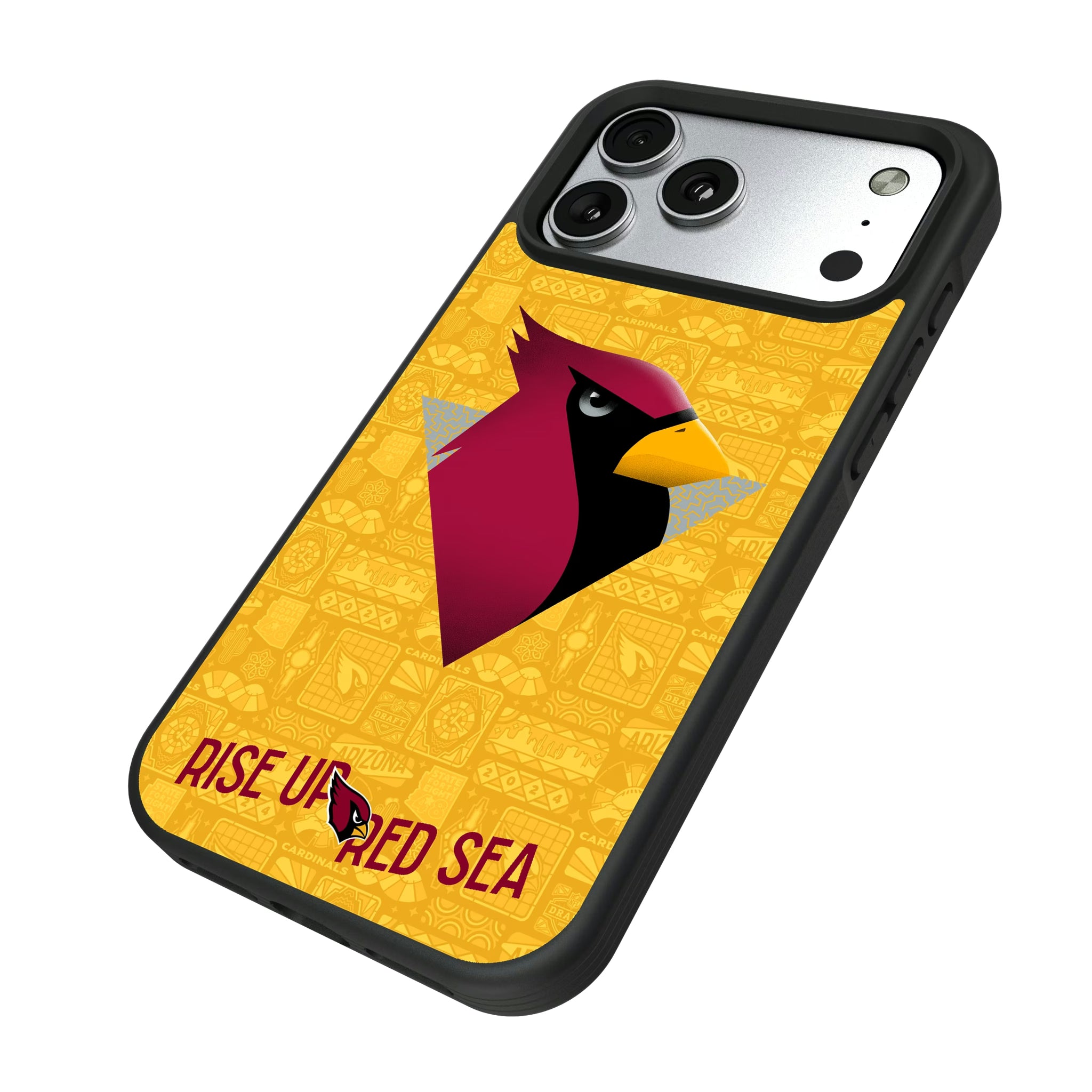 Arizona Cardinals Deco iPhone Bump Phone Case for Apple iPhone - Isometric View#Device_iPhone 17 Pro Max