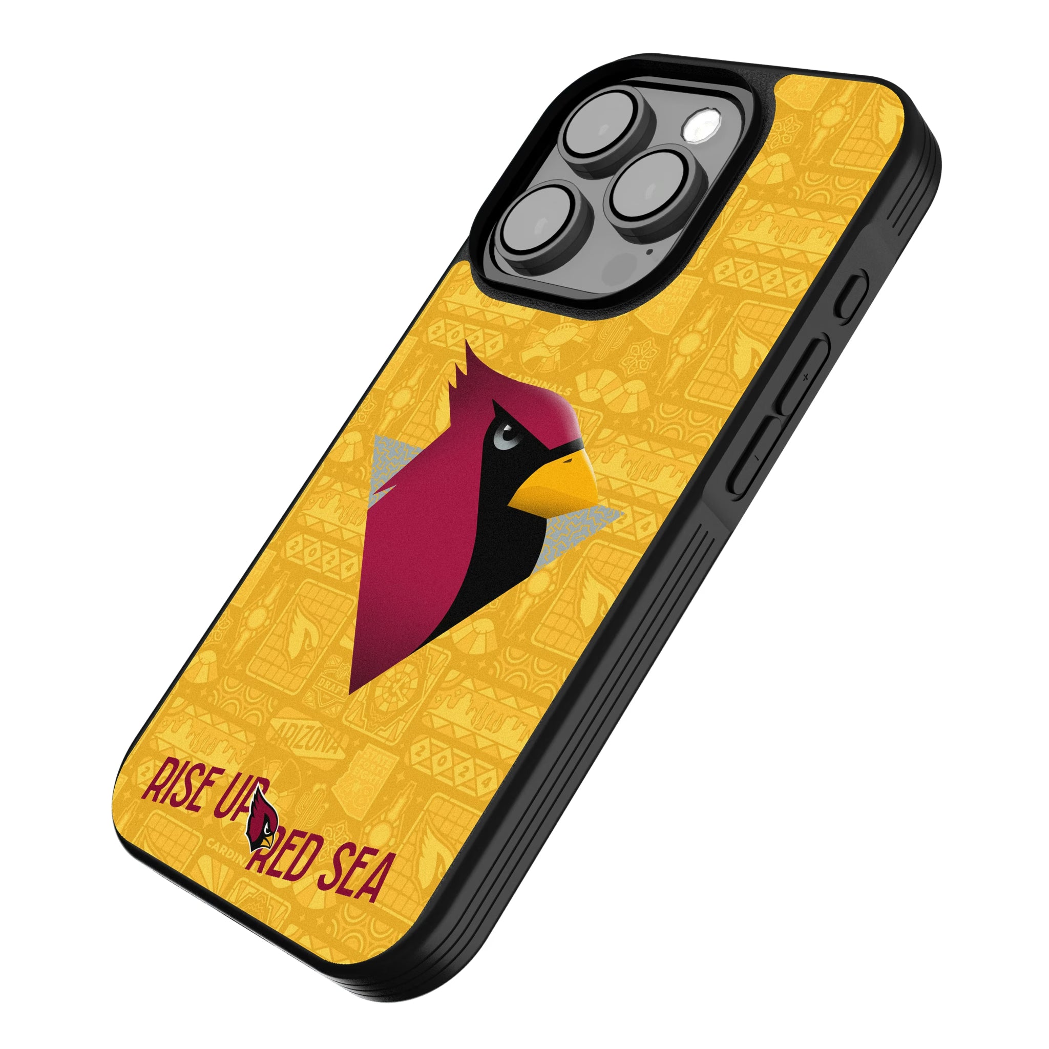 Arizona Cardinals Deco iPhone Bump Phone Case for Apple iPhone - Isometric View