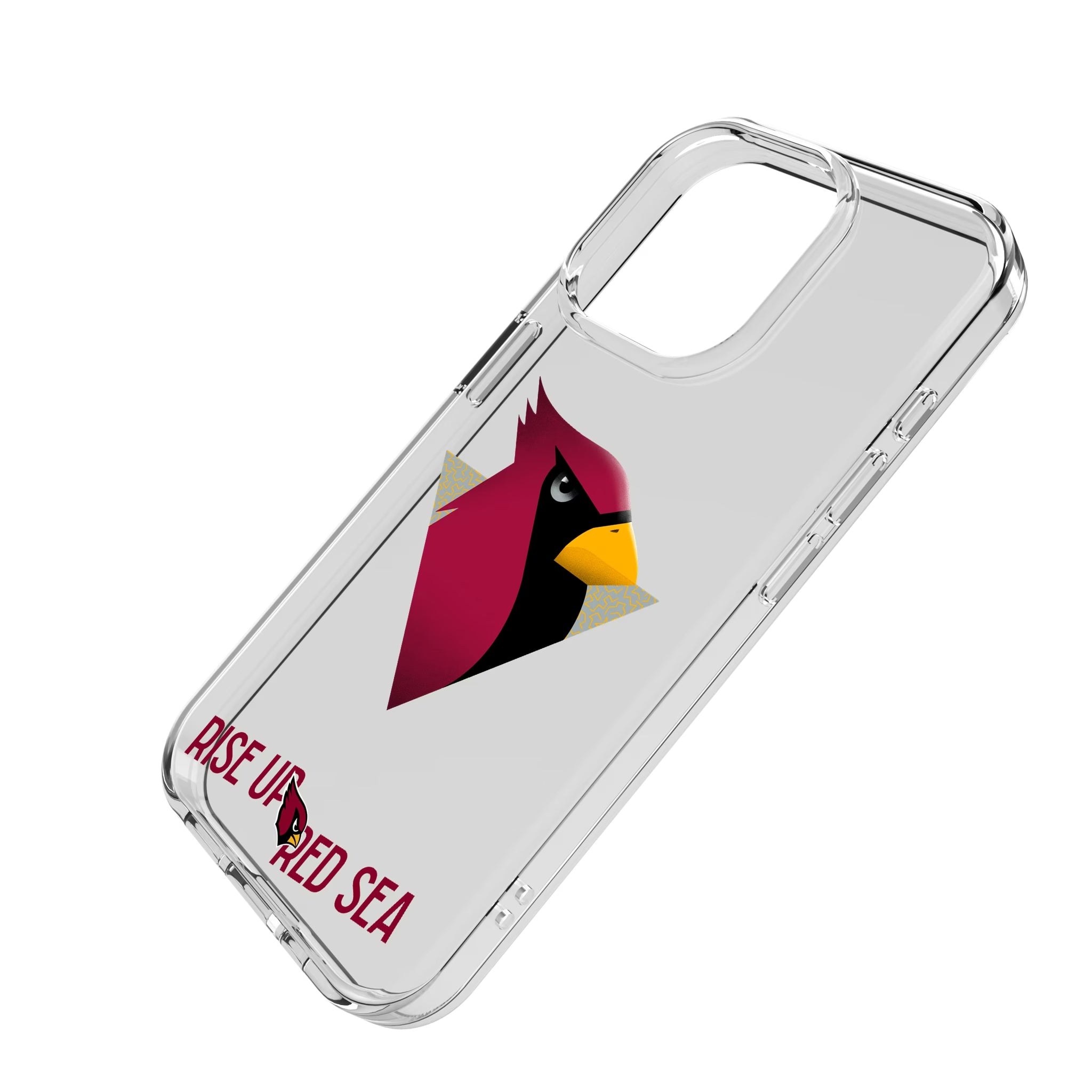 Arizona Cardinals Deco iPhone Clear Phone Case for Apple iPhone - Isometric View