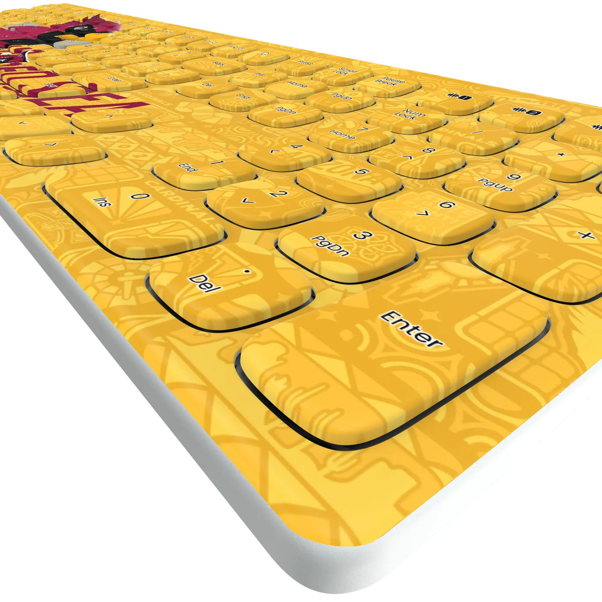 Arizona Cardinals Deco KKB605 Curved Wireless Keyboard - Detail