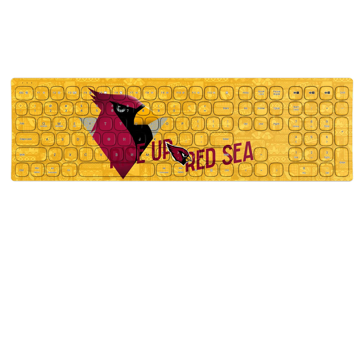 Arizona Cardinals Deco KKB605 Curved Wireless Keyboard