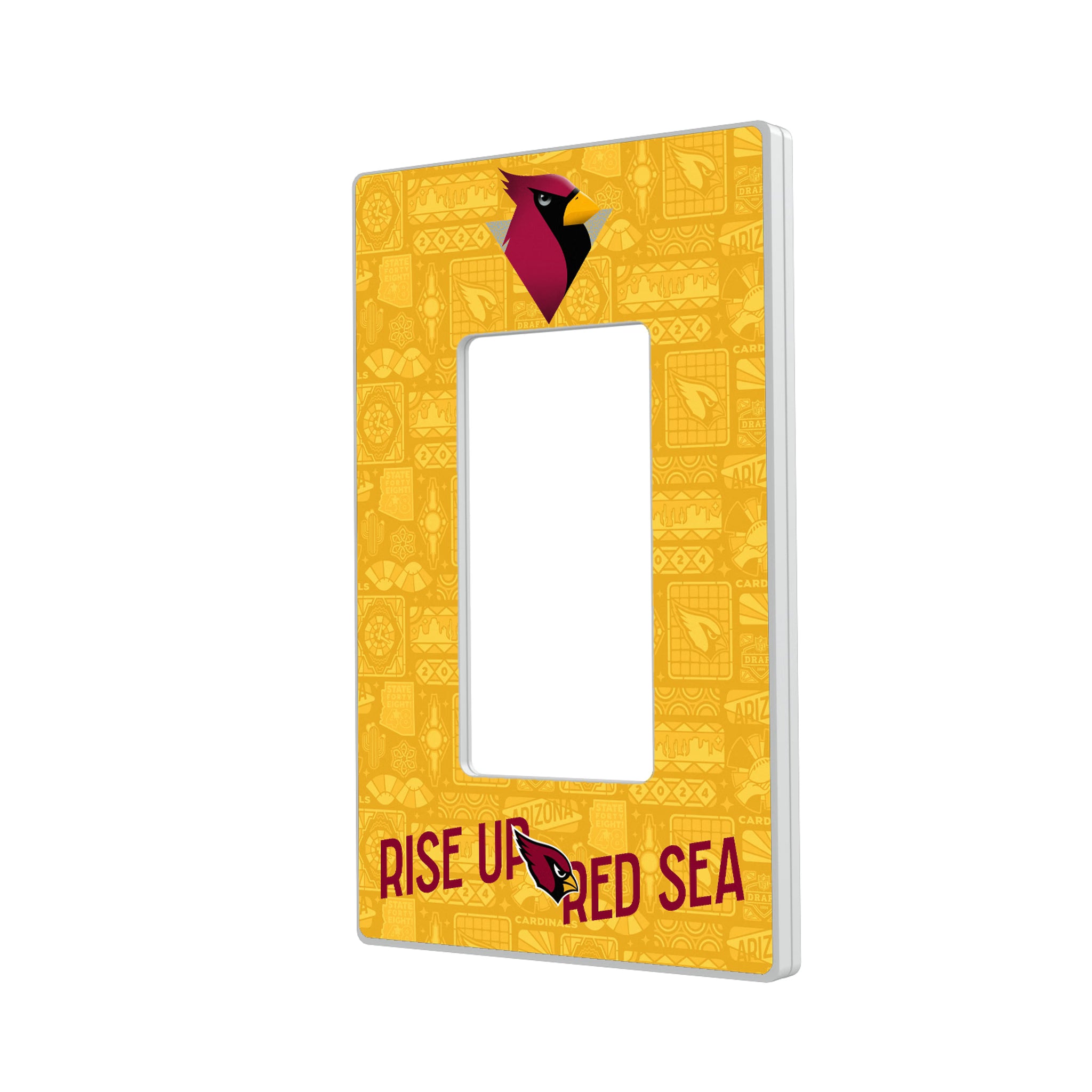 Arizona Cardinals Deco Hidden-Screw Light Switch Plate#Style_Single Rocker