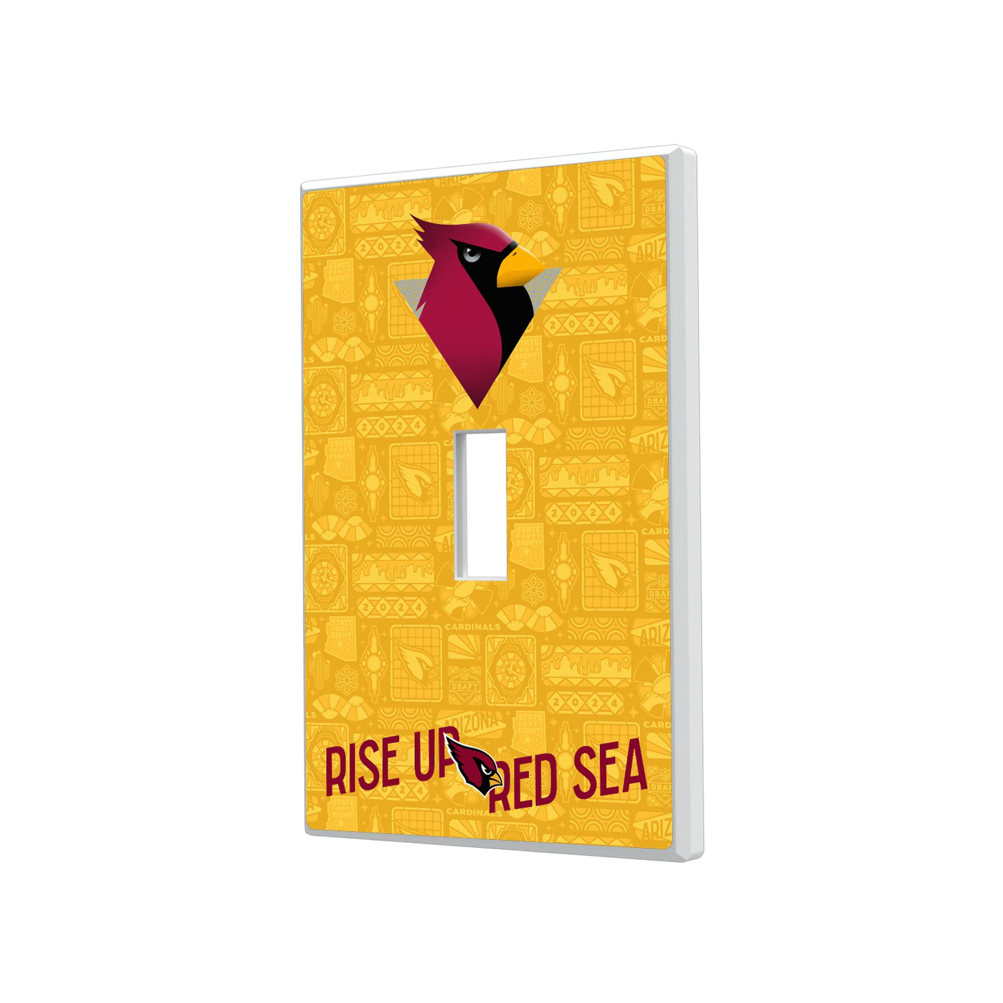 Arizona Cardinals Deco Hidden-Screw Light Switch Plate#Style_Single Toggle