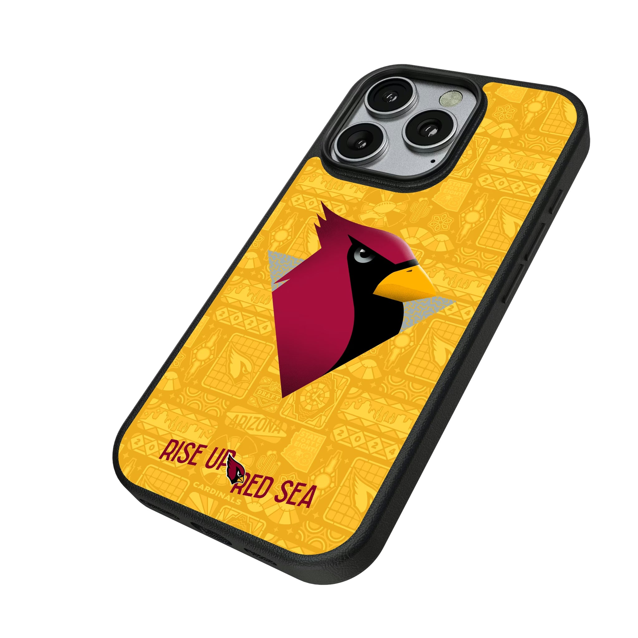 Arizona Cardinals Deco iPhone MagSafe Compatible Phone Case for Apple iPhone - Isometric View