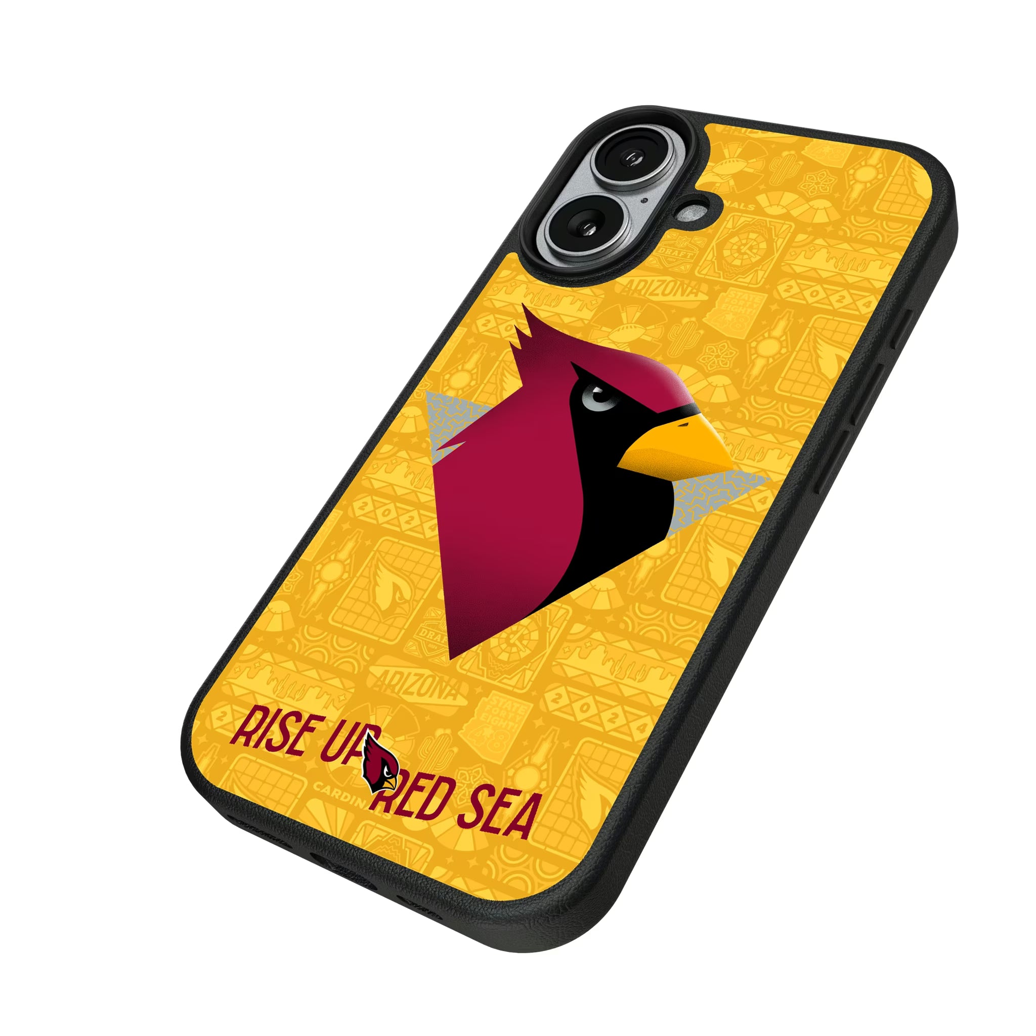 Arizona Cardinals Deco iPhone MagSafe Compatible Phone Case for Apple iPhone - Isometric View#Device_iPhone 17
