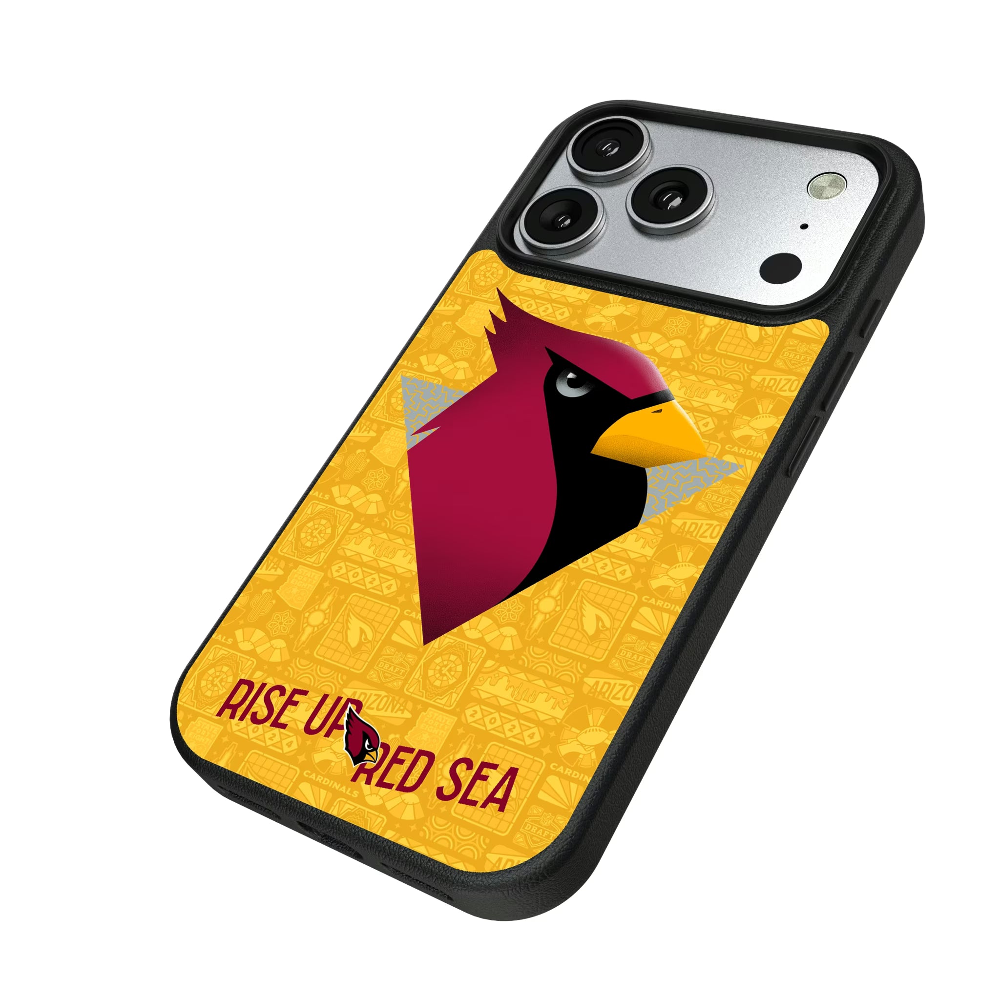 Arizona Cardinals Deco iPhone MagSafe Compatible Phone Case for Apple iPhone - Isometric View#Device_iPhone 17 Pro