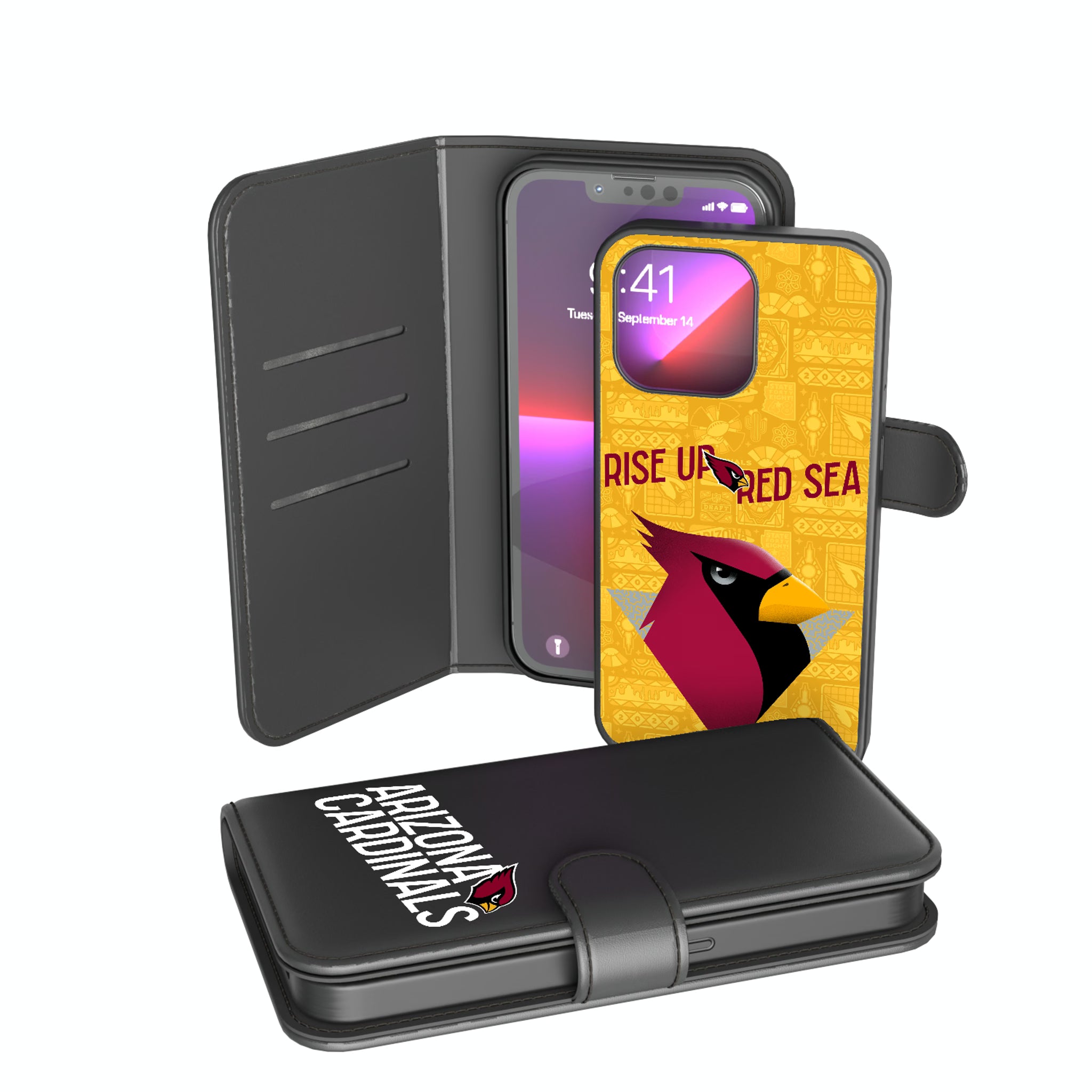 Arizona Cardinals Deco iPhone Wallet Phone Case for Apple iPhone