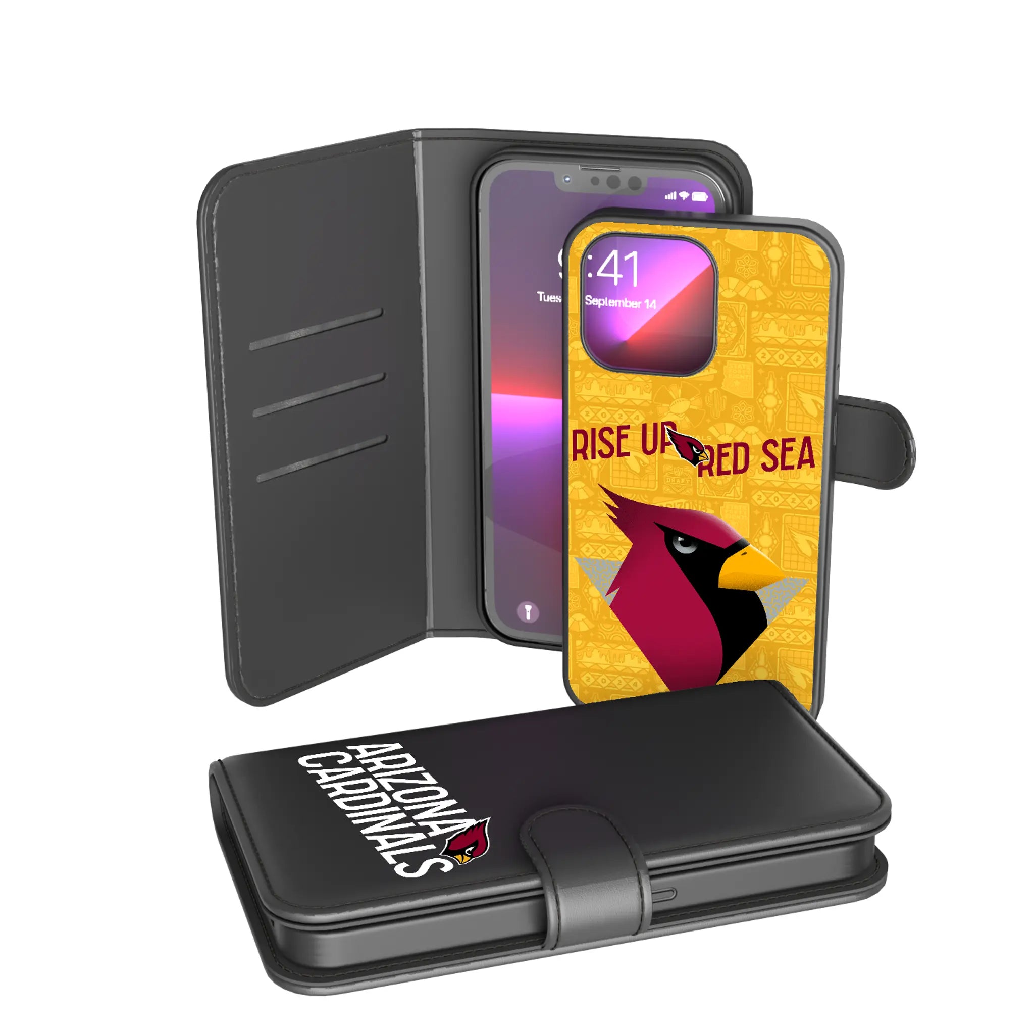 Arizona Cardinals Deco iPhone Wallet Phone Case for Apple iPhone