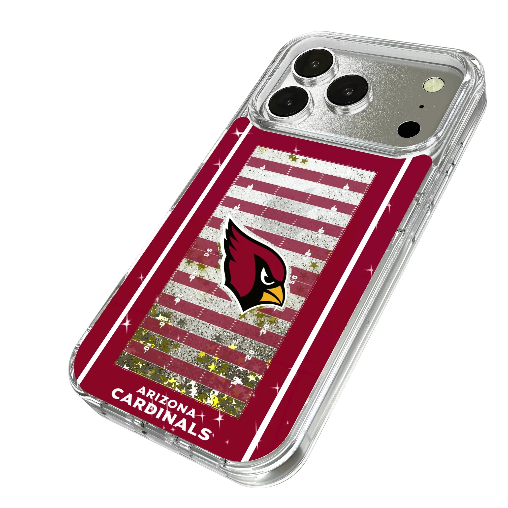 Arizona Cardinals Field iPhone Glitter Phone Case for Apple iPhone - Isometric View