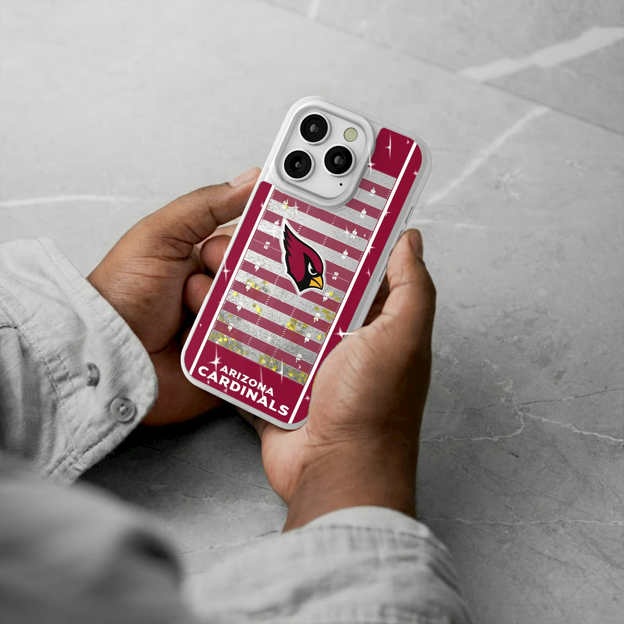 Arizona Cardinals Field iPhone Glitter Phone Case for Apple iPhone - Lifestyle#Device_iPhone 16 Pro