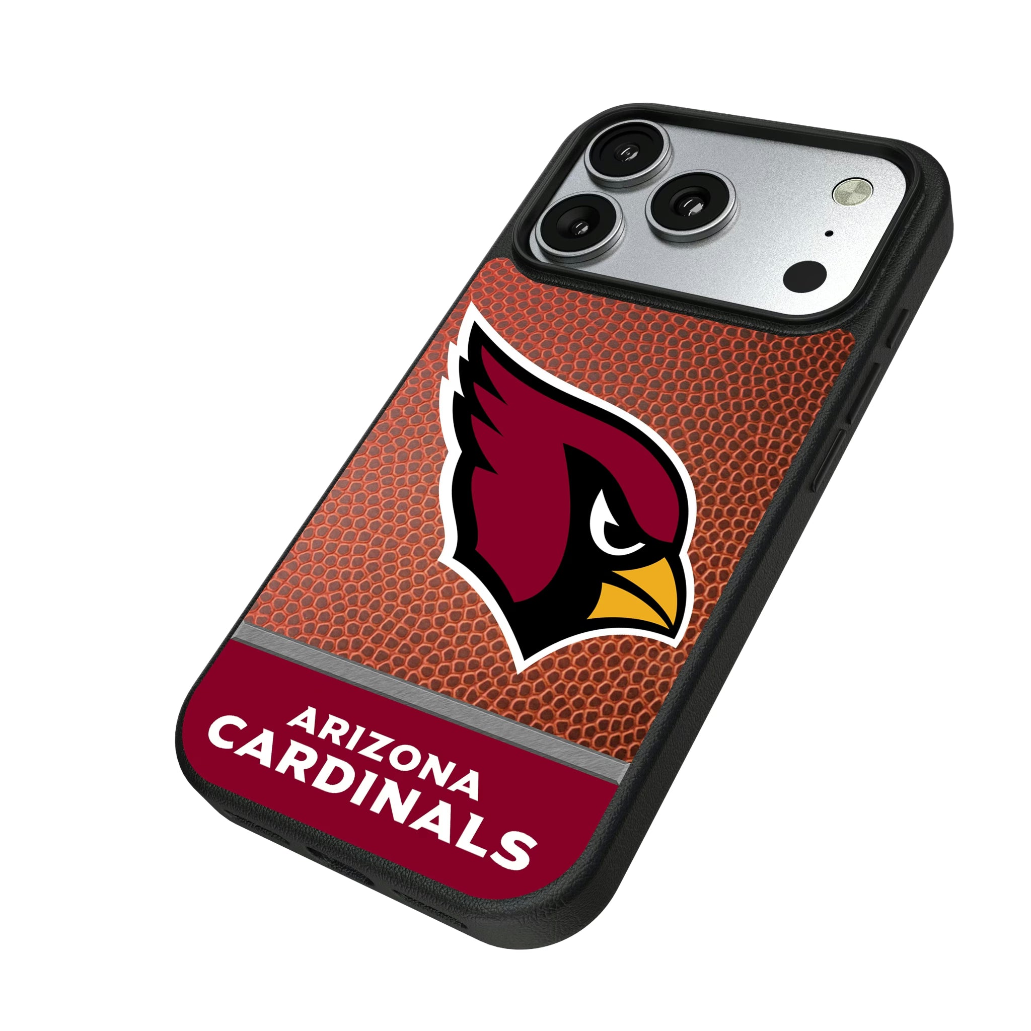 Arizona Cardinals Football Wordmark iPhone MagSafe Compatible Phone Case for Apple iPhone - Isometric View#Device_iPhone 17 Pro