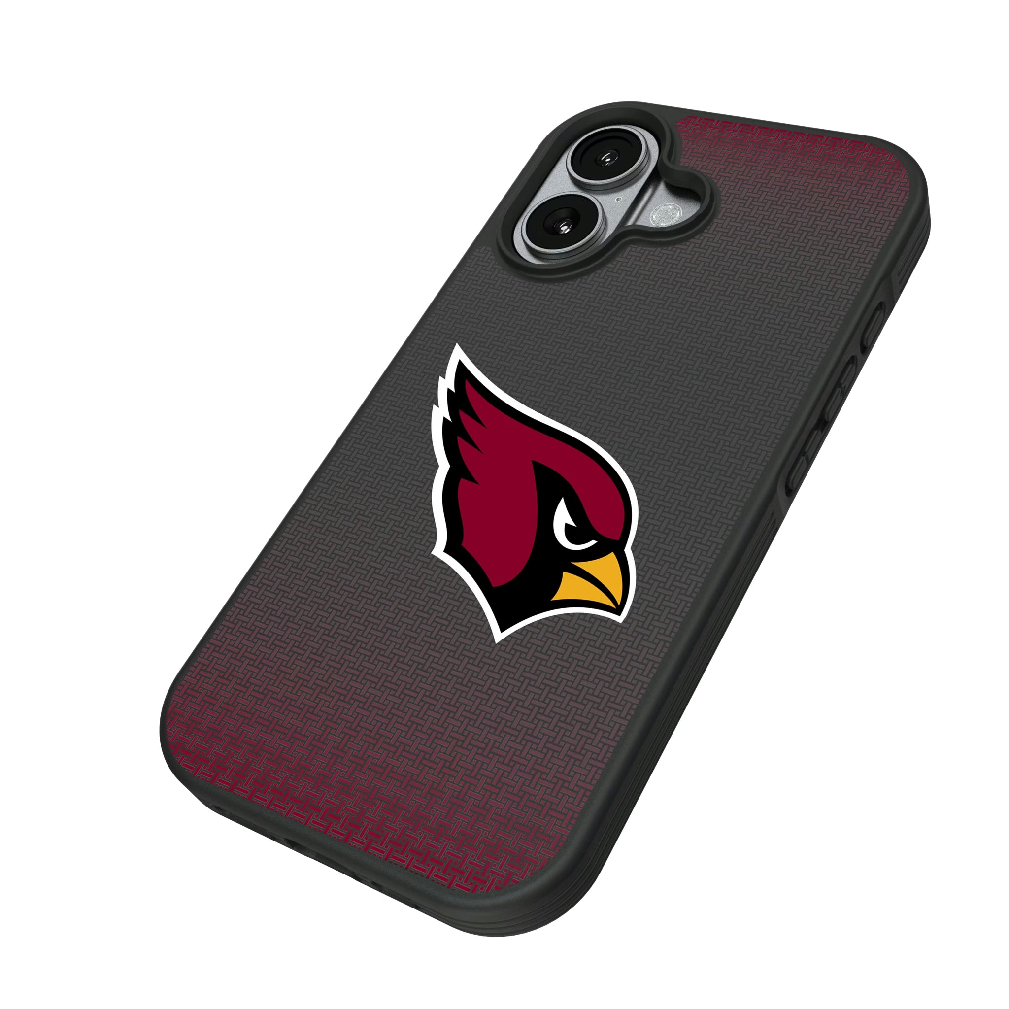 Arizona Cardinals Linen iPhone Bump Phone Case for Apple iPhone - Isometric View#Device_iPhone 17