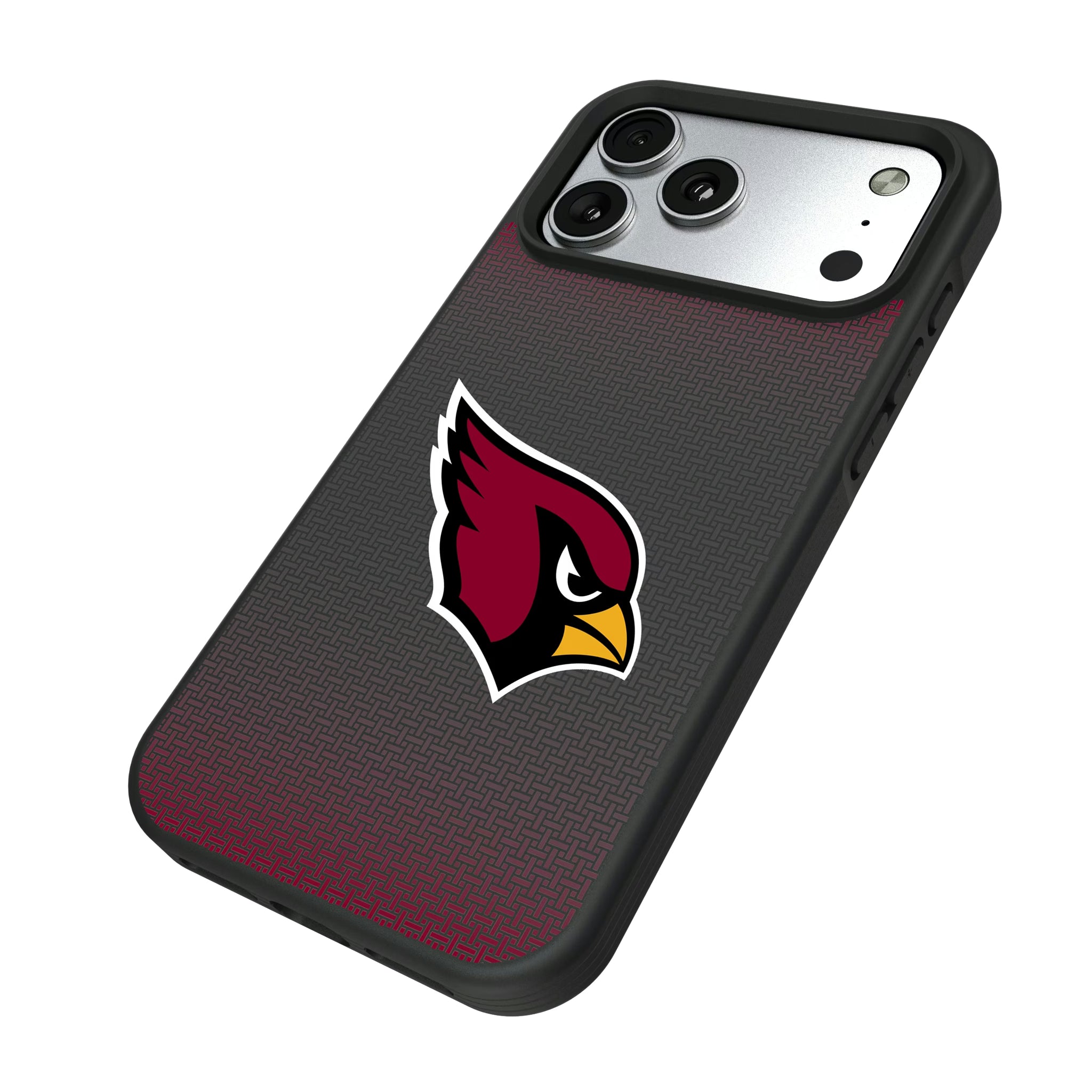 Arizona Cardinals Linen iPhone Bump Phone Case for Apple iPhone - Isometric View#Device_iPhone 17 Pro Max