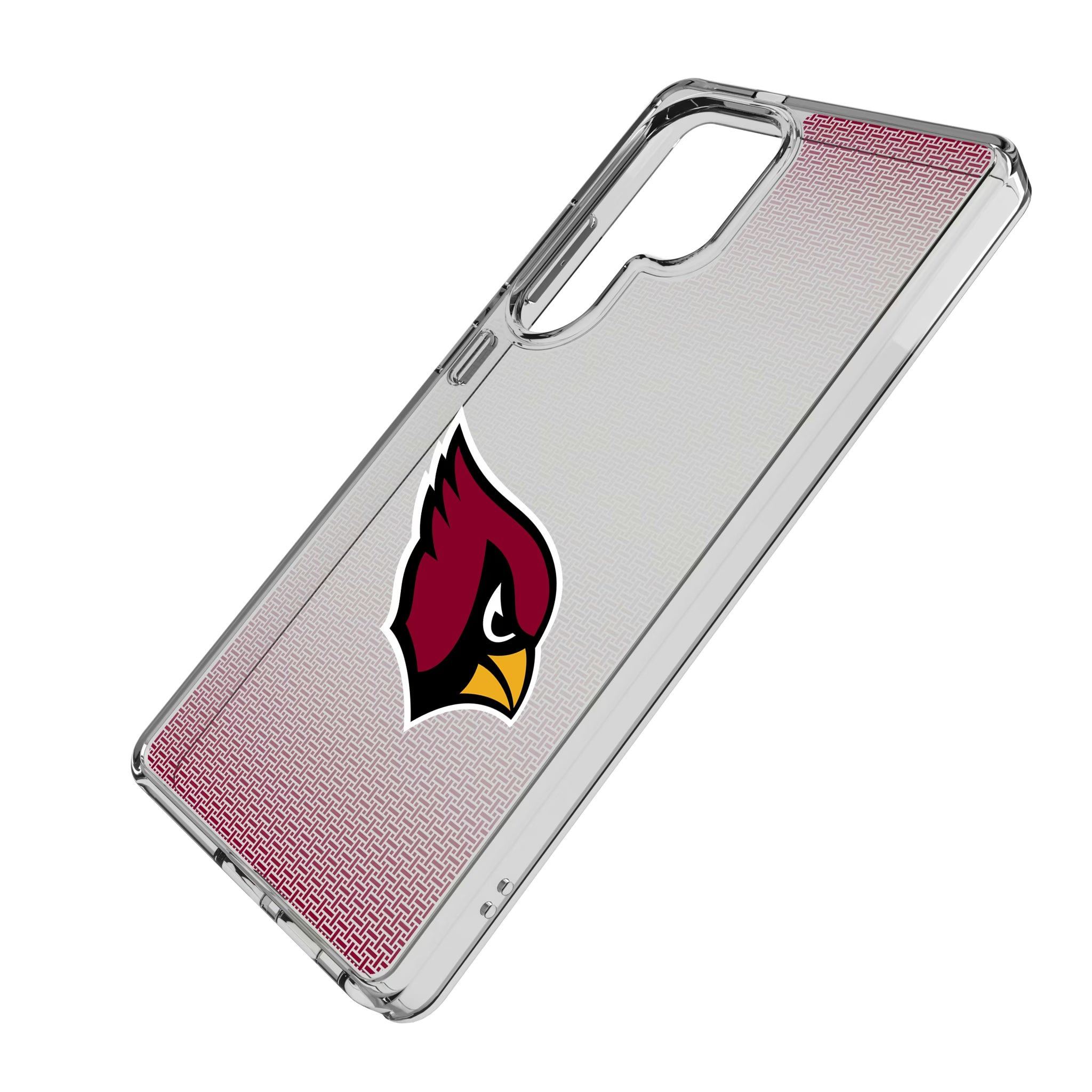 Arizona Cardinals Linen Galaxy Clear Phone Case for Samsung Galaxy - Isometric View
