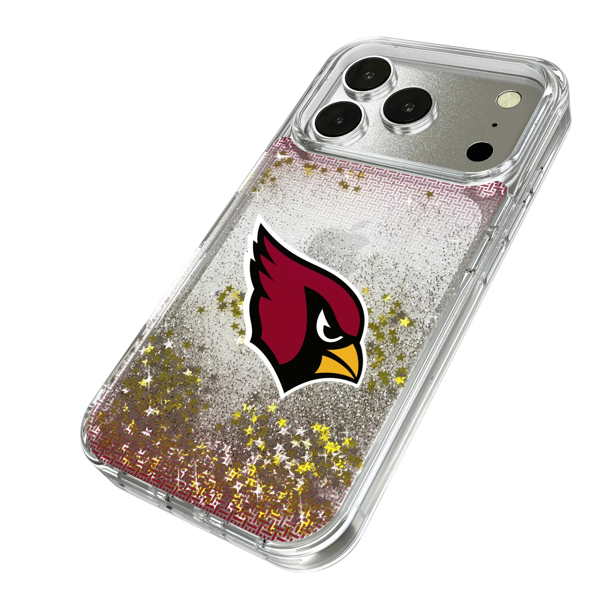 Arizona Cardinals Linen iPhone Glitter Phone Case for Apple iPhone - Isometric View